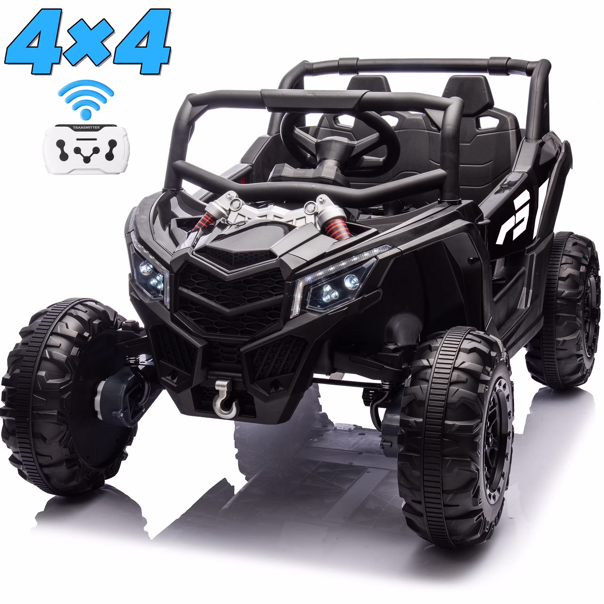 Joyracer 4WD 24 Volt Ride on Toys, 2 Seater Power Car wheels UTV with 800W Motors, Remote Control, Bluetooth Music, Spring Suspension, LED Light, Pink - Image 5