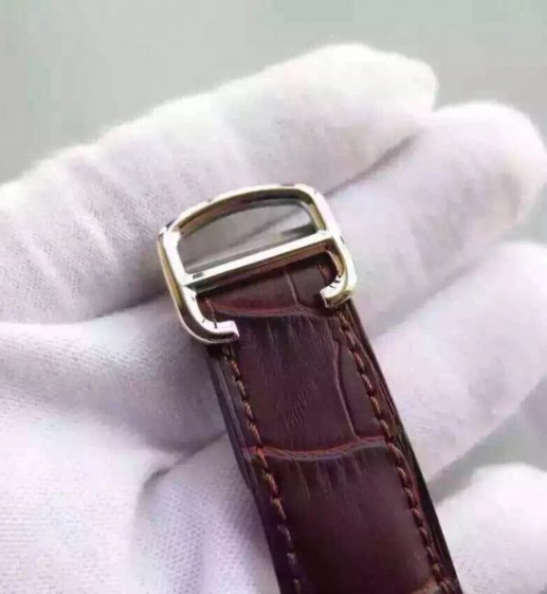 Replica Cartier Ballon Bleu Skeleton Tourbillon White Dial Brown Leather Strap - Top club