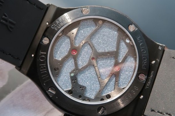 Replica Hublot Classic Fusion Tourbillon 45mm TF PVD Purple Skeleton Dial Black Gummy Strap A23J - Top club