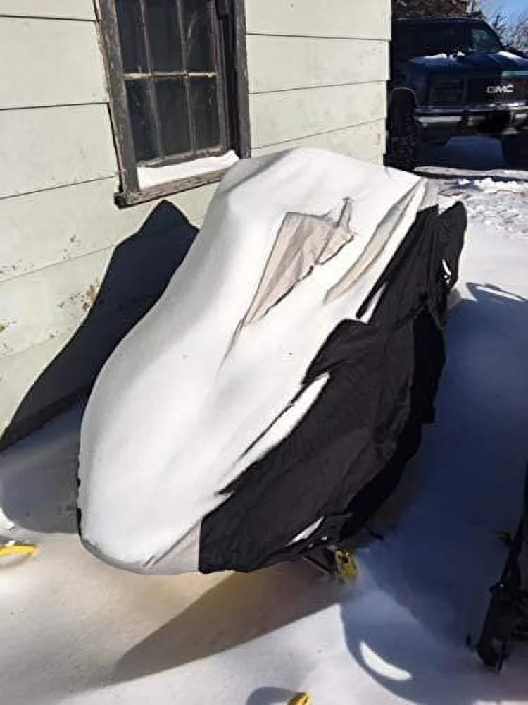 Weatherproof Snowmobile Cover Compatible with 1973 Ski-Whiz 400t - Outdoor & Indoor - Water, Snow, Sun - Built-in Securing Straps - Trailerable - Free Storage Bag