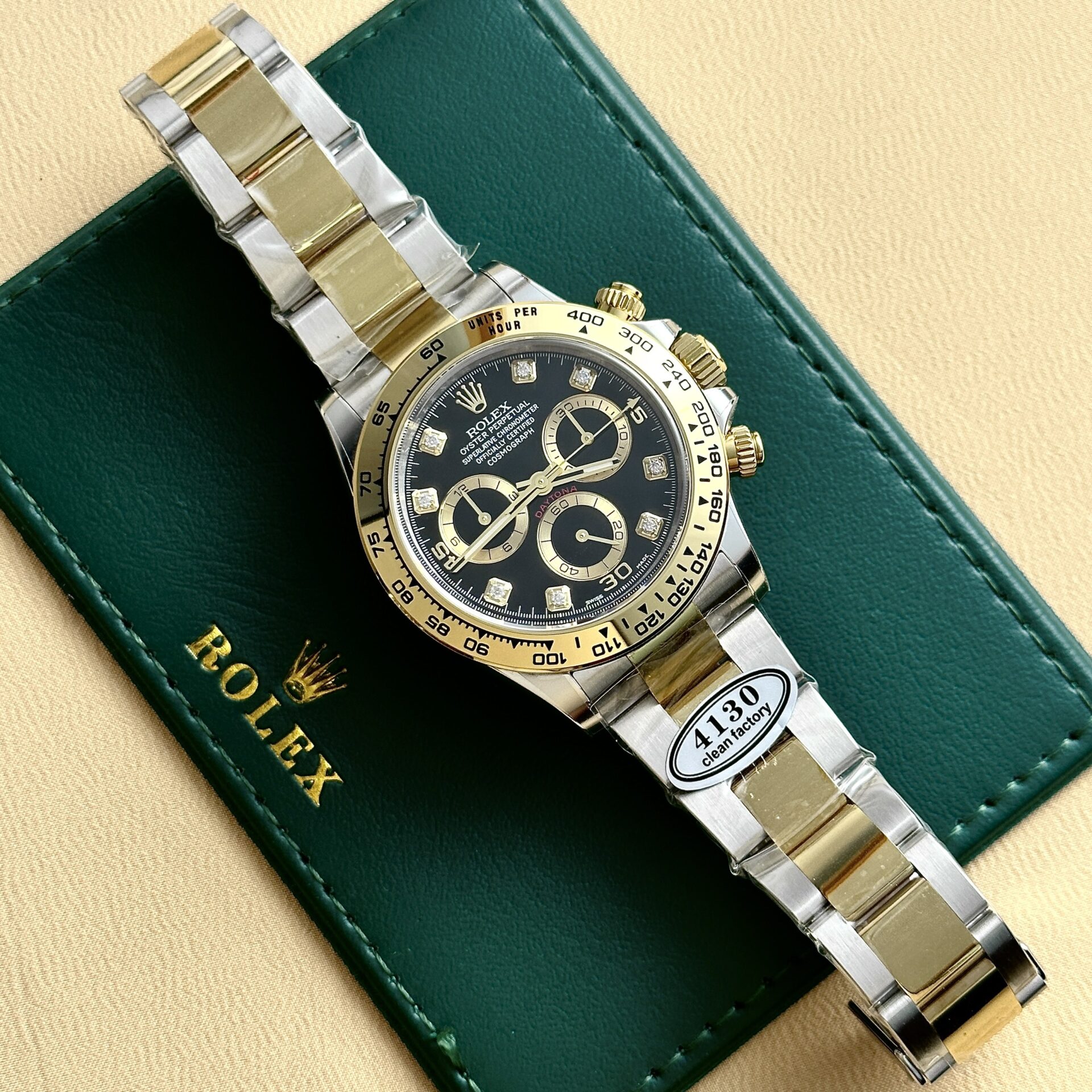 Rolex Replica 1:1 Watch Daytona 126508 Black Dial Demi Strap Factory Clean 40mm - Elite Watch Atelier