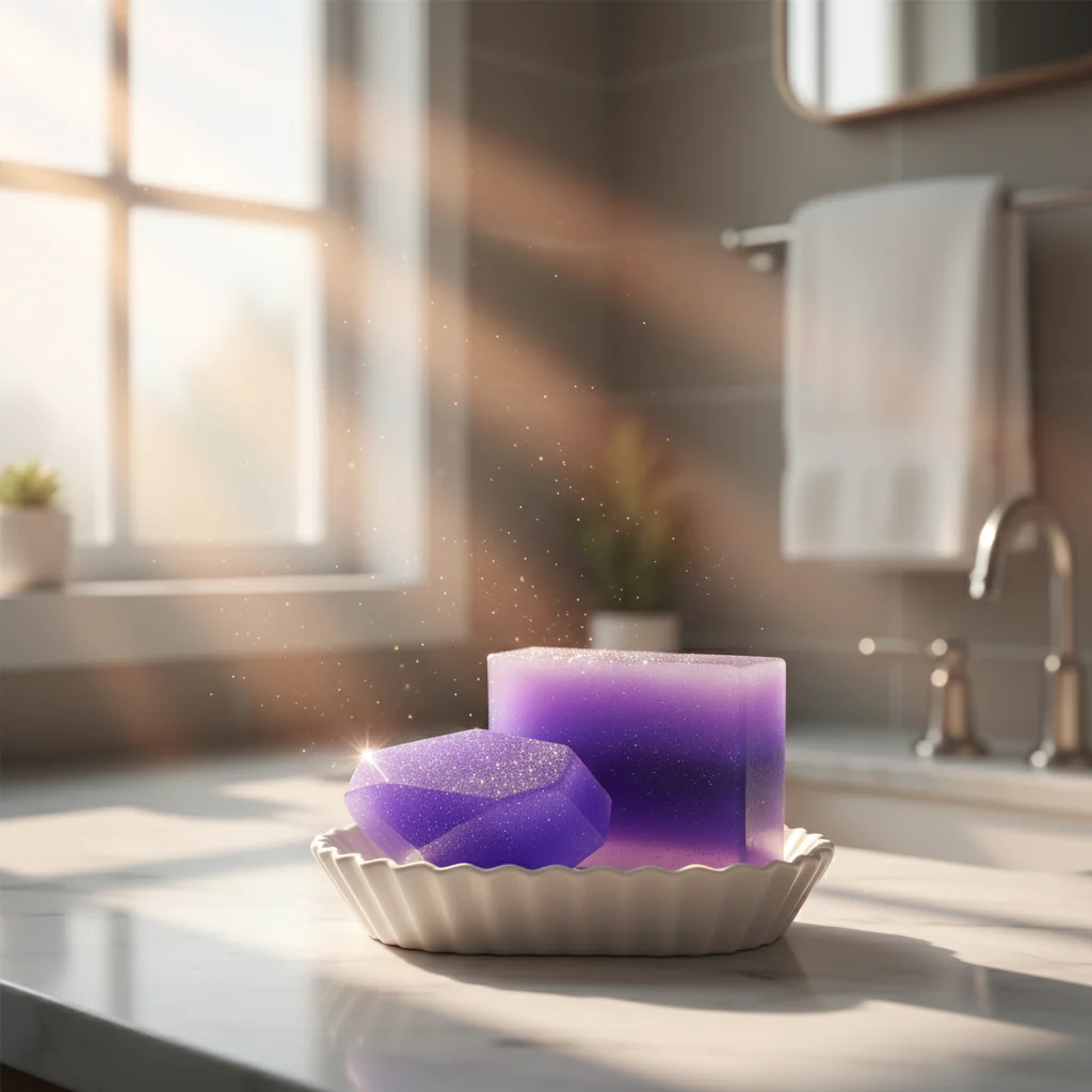 Amethyst Quartz Soap