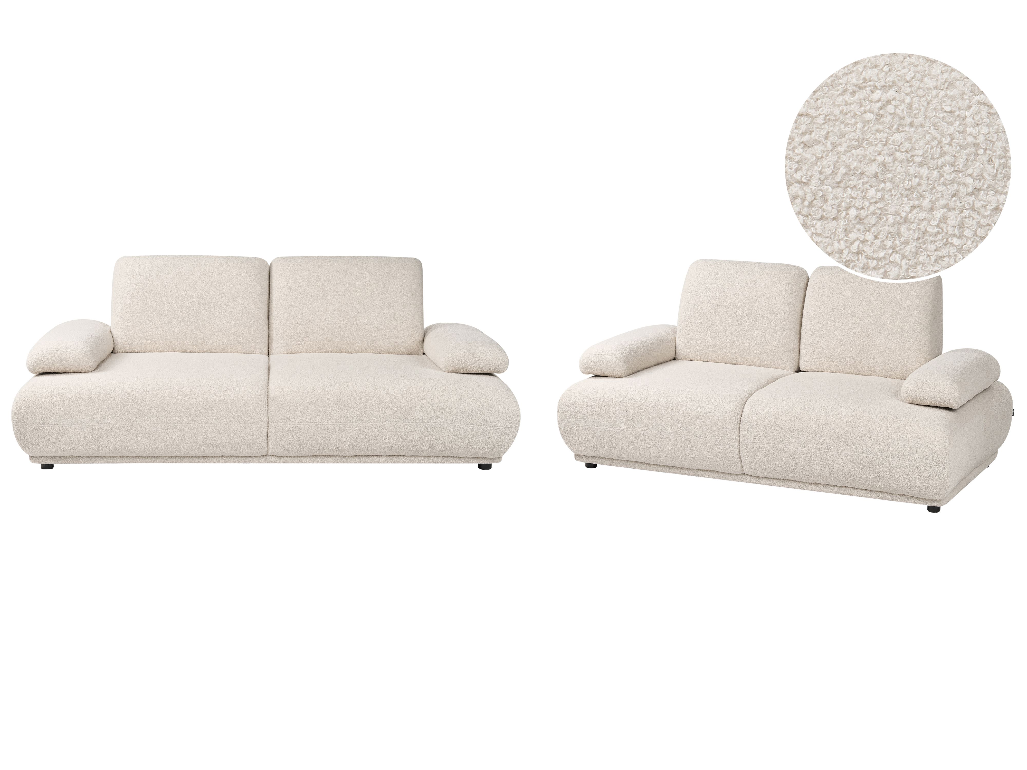 Living Room Set 5 Seater NACKA Boucle Off-White