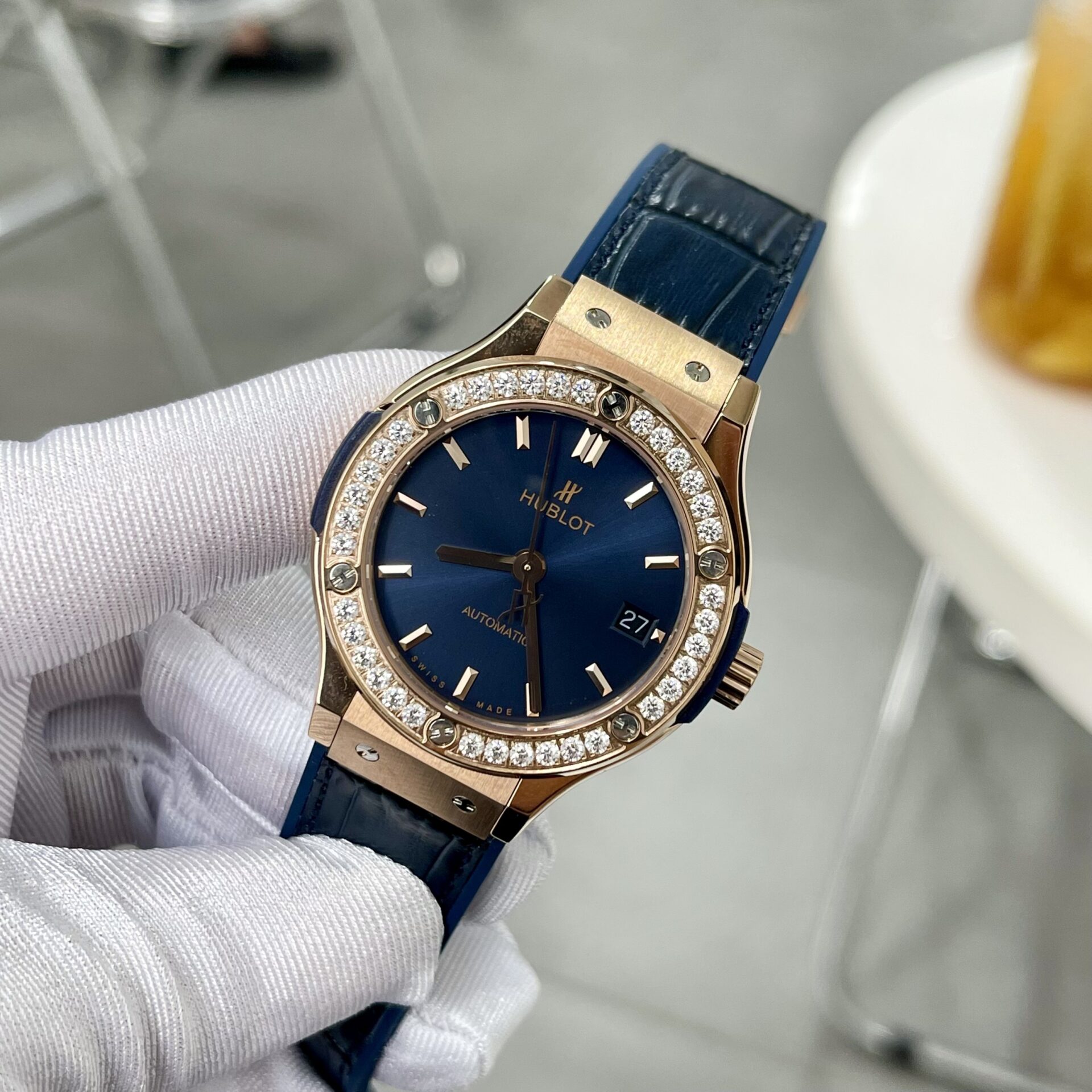 Hublot Classic Fusion King Gold Blue Replica Watch HB Factory 38mm - Top club