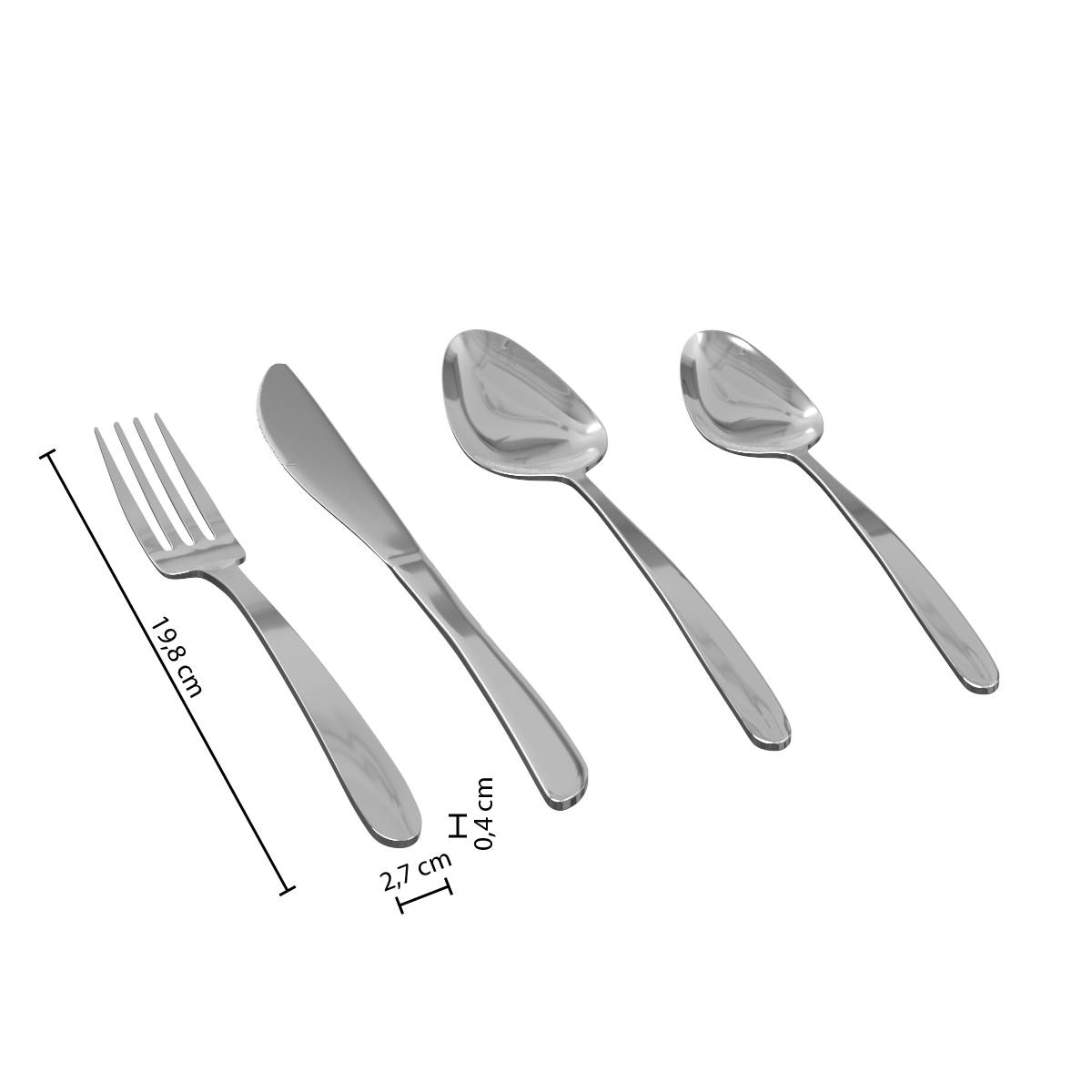 24-piece cutlery set "Orba" Silver