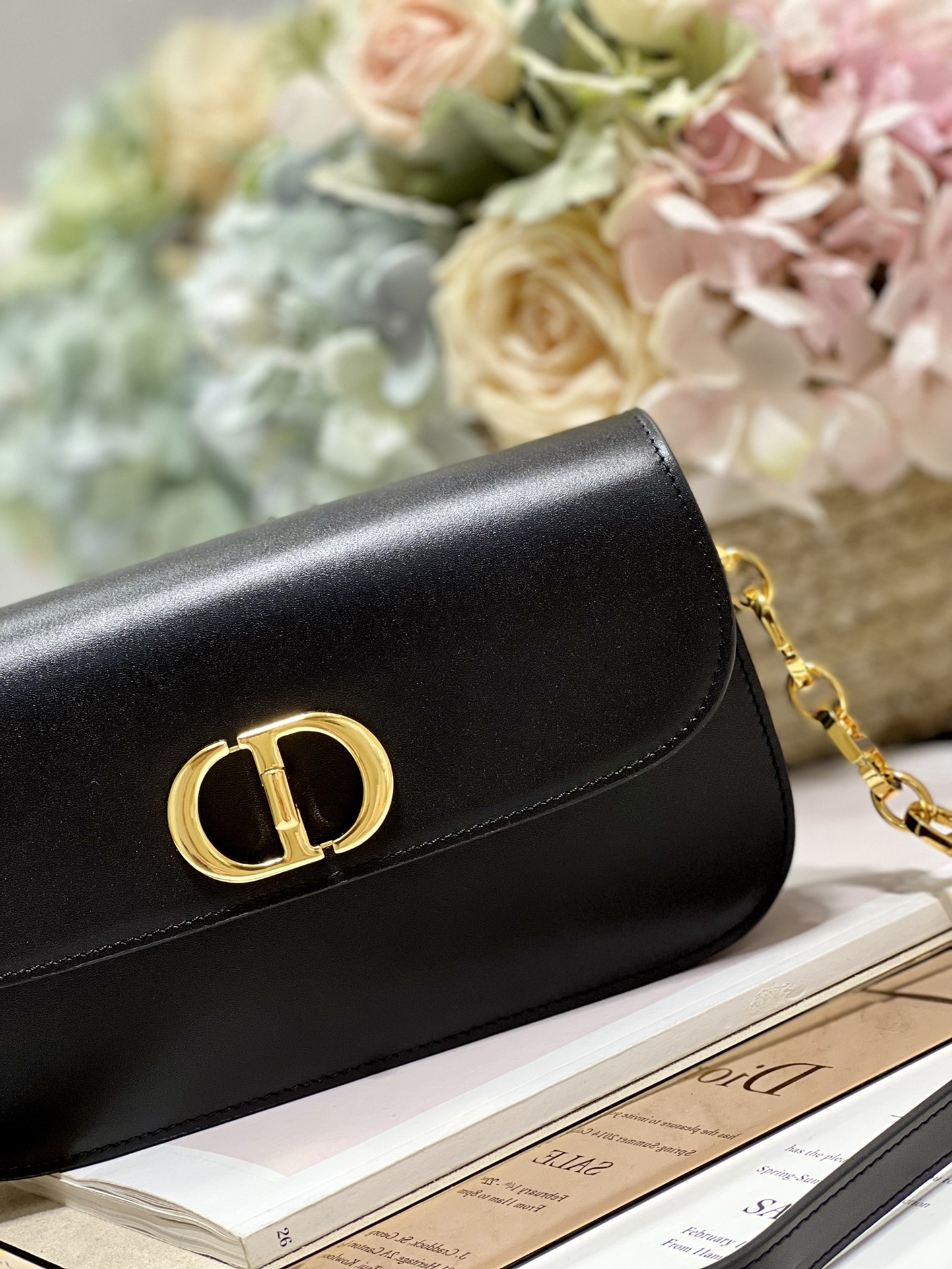 Christian Dior 30 Montaigne Avenue Bag Black For Women 9 in/ 22.5cm M9260UMOA_M9001:1High-quality replica