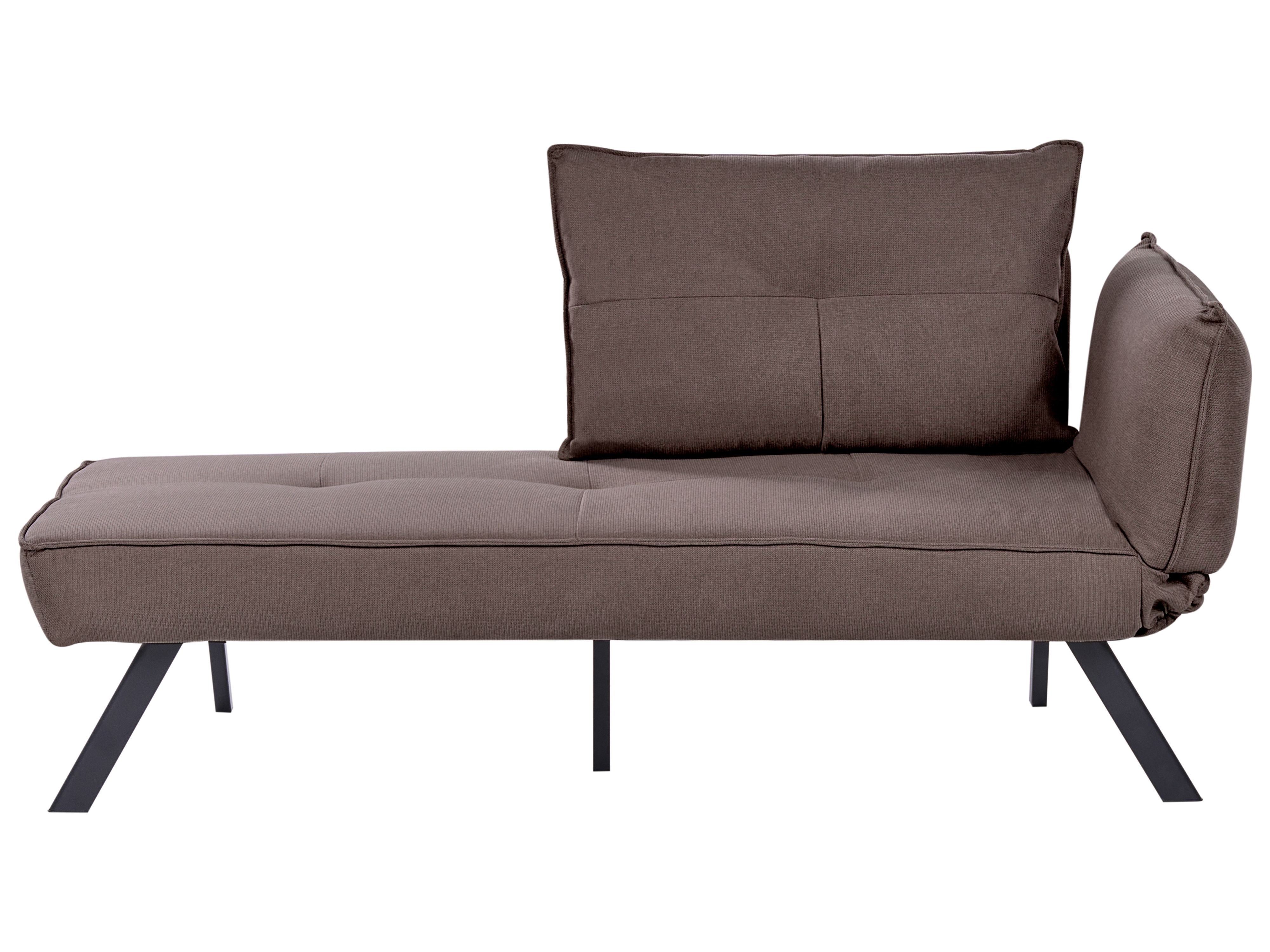 Right-Hand Chaise Lounge ROCAMADOUR Fabric Brown