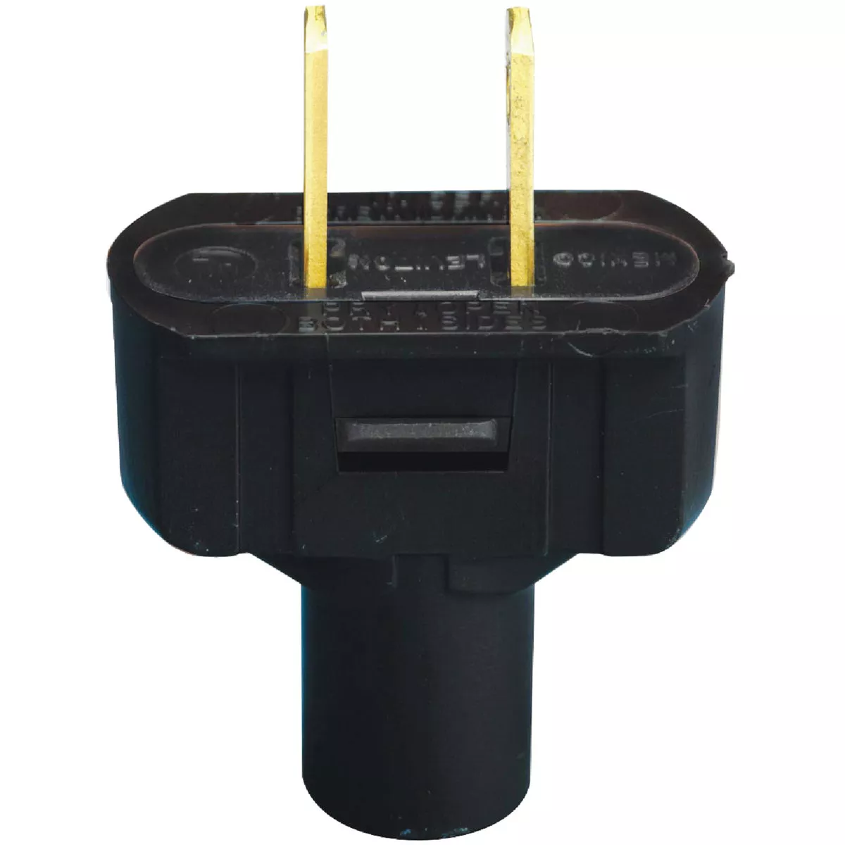 Leviton 15A 125V 2-Wire 2-Pole Vinyl Cord Plug, Black