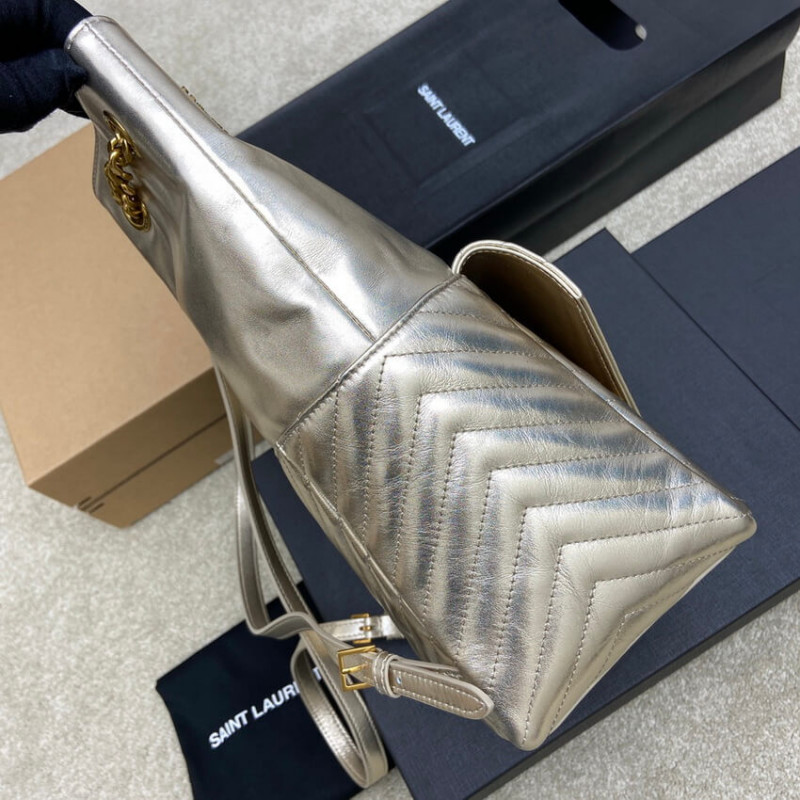 Replica Ysl Saint Laurent Joe Backpack 672609 In Champagne Gold Lambskin1:1High-quality replica