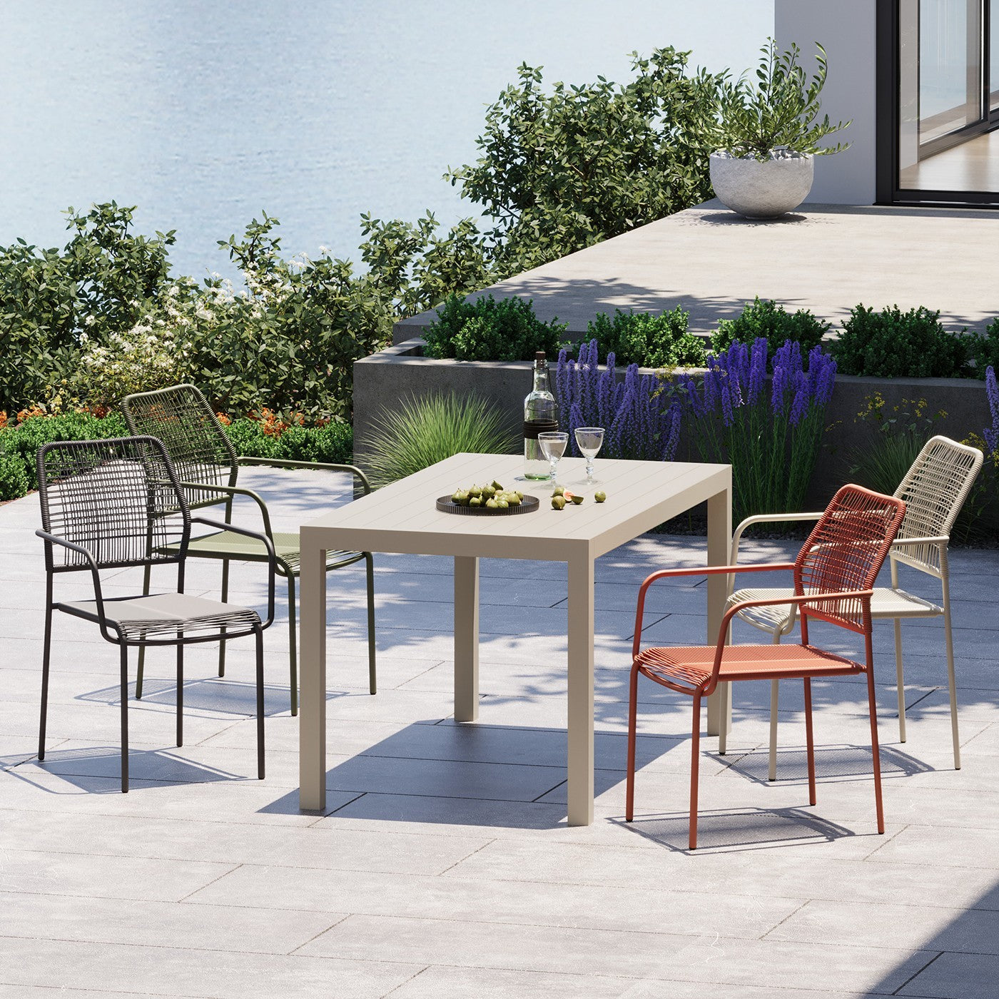 Kare Design Madagascar tuintafel - grijs - 140x80cm