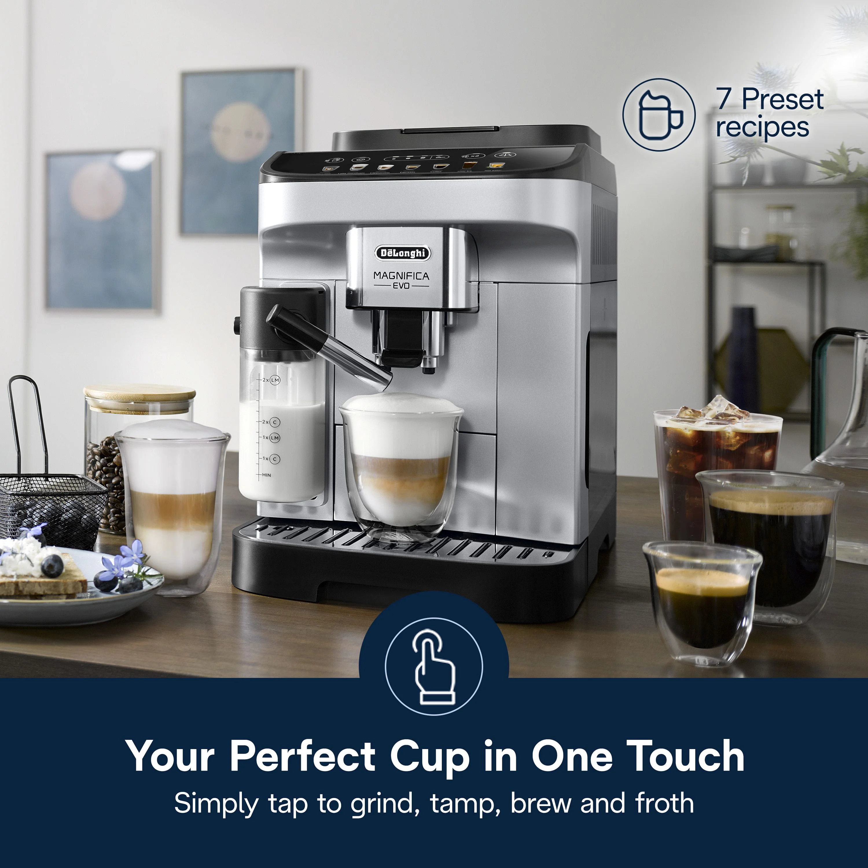Magnifica Evo Espresso Machine w/ Latte Crema System