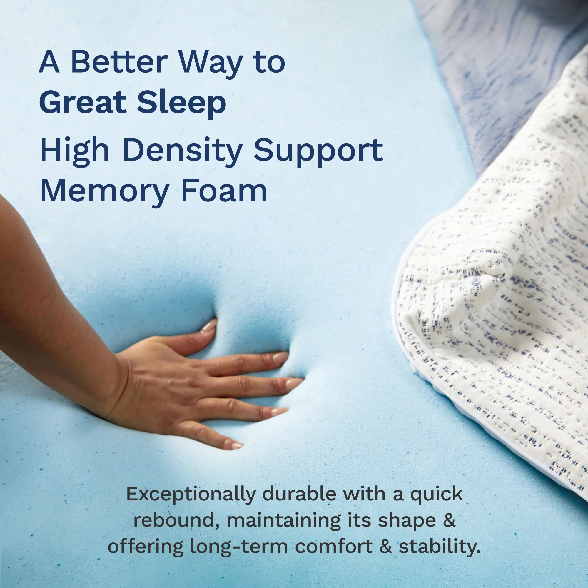 Viscosoft Select High Density Mattress Topper - Full Size - 2 Inch - High Density, Breathable Memory Foam