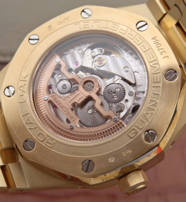 Replica Audemars Piguet JF Royal Oak 41mm 26574 YG Black Textured Dial A5134 - Top club