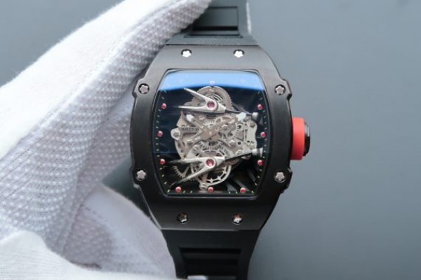 Replica Richard Mille RM027 PVD Skeleton Dial Black Rubber Strap 6T51 - Top club