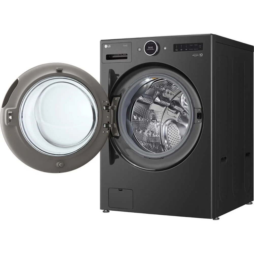 LG WM6700HBA 5.0 Cu. Ft. Black Steel Front Load HE Stackable Smart Washer - Image 3