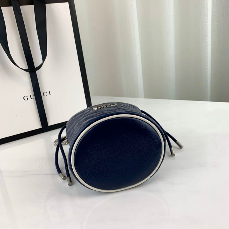 Replica Gucci Gg Marmont Mini Bucket Bag 573817 Blue1:1High-quality replica