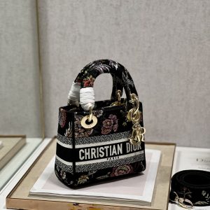 Mini Lady D-Lite Bag White/Black For Women 6.5in/17cm1:1High-quality replica