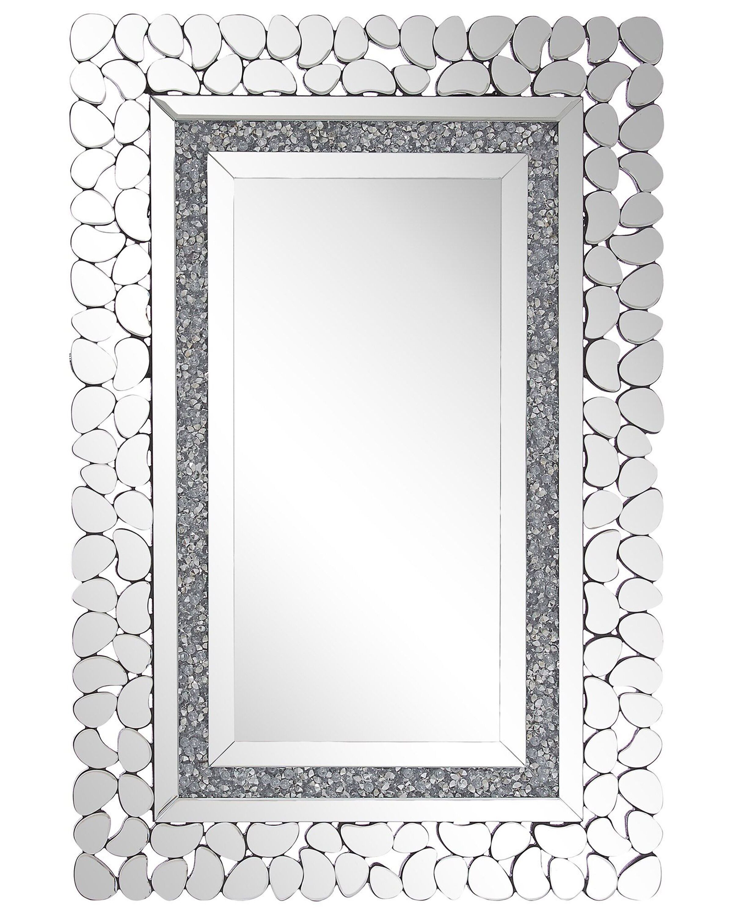 Wall Mirror PABU 60 cm 90 cm Silver
