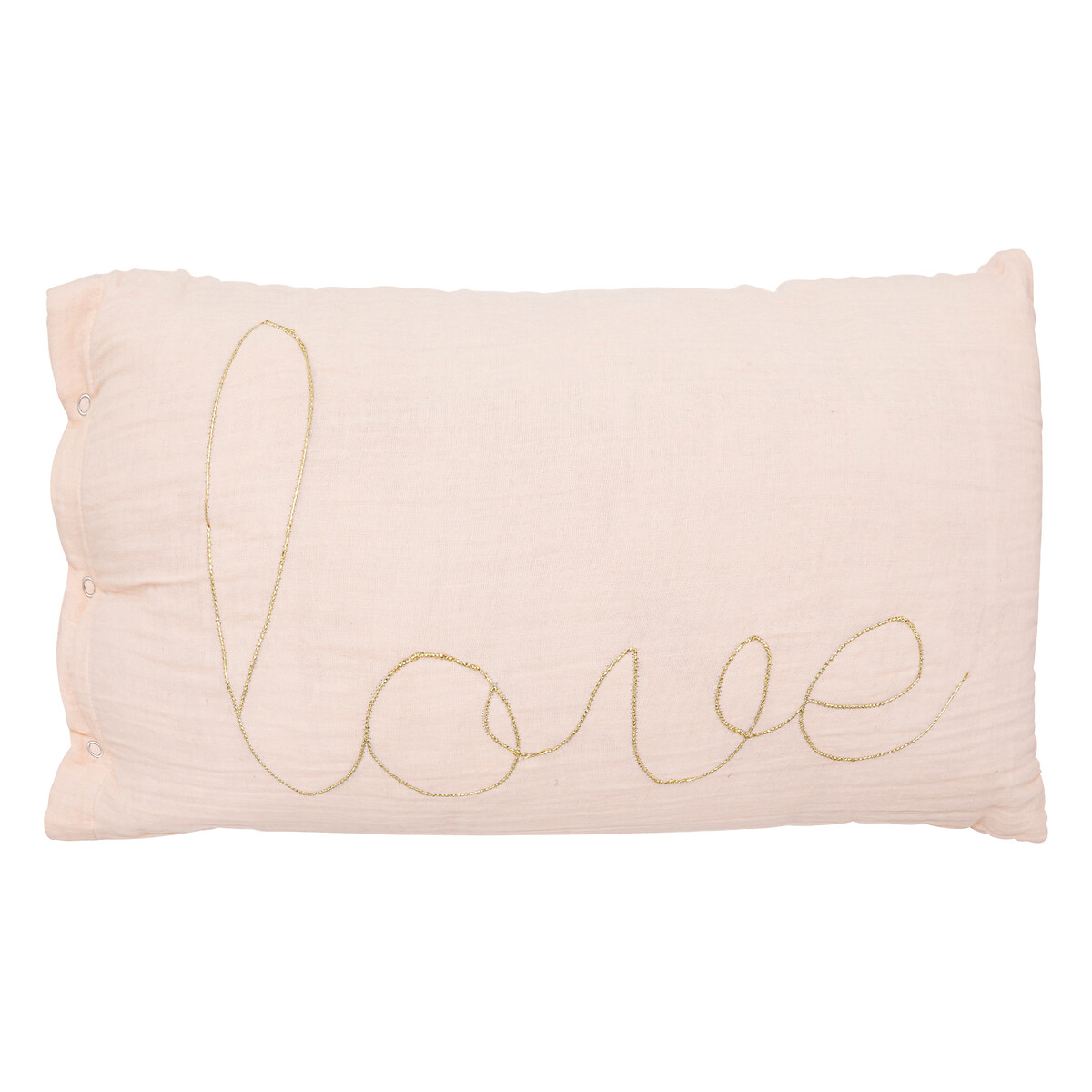 Rectangular cushion "Lili" Cotton gauze, white, 50x30 cm