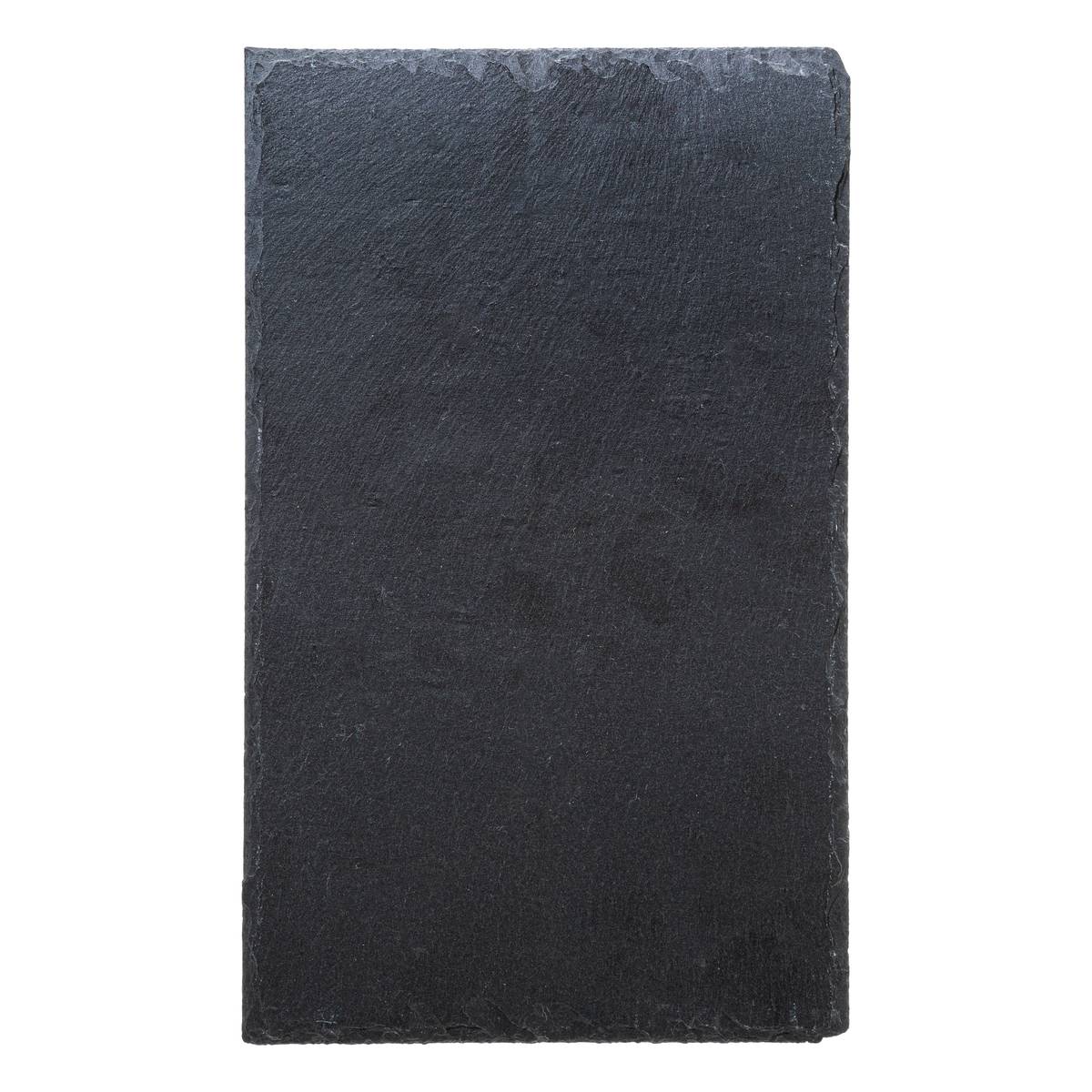 Set of 6 presentation plates "Slate" 30x18 cm, Black