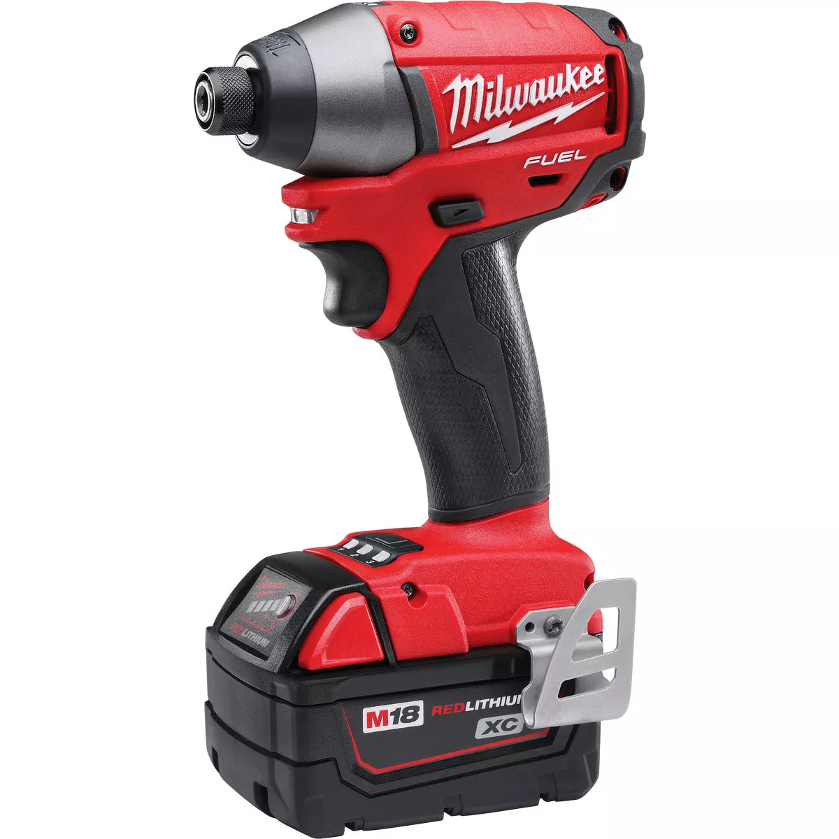Milwaukee M18 FUEL Brushless 1/4 In. Hex Cordless Impact Driver Kit with (2) 5.0 Ah Batteries & Charger
