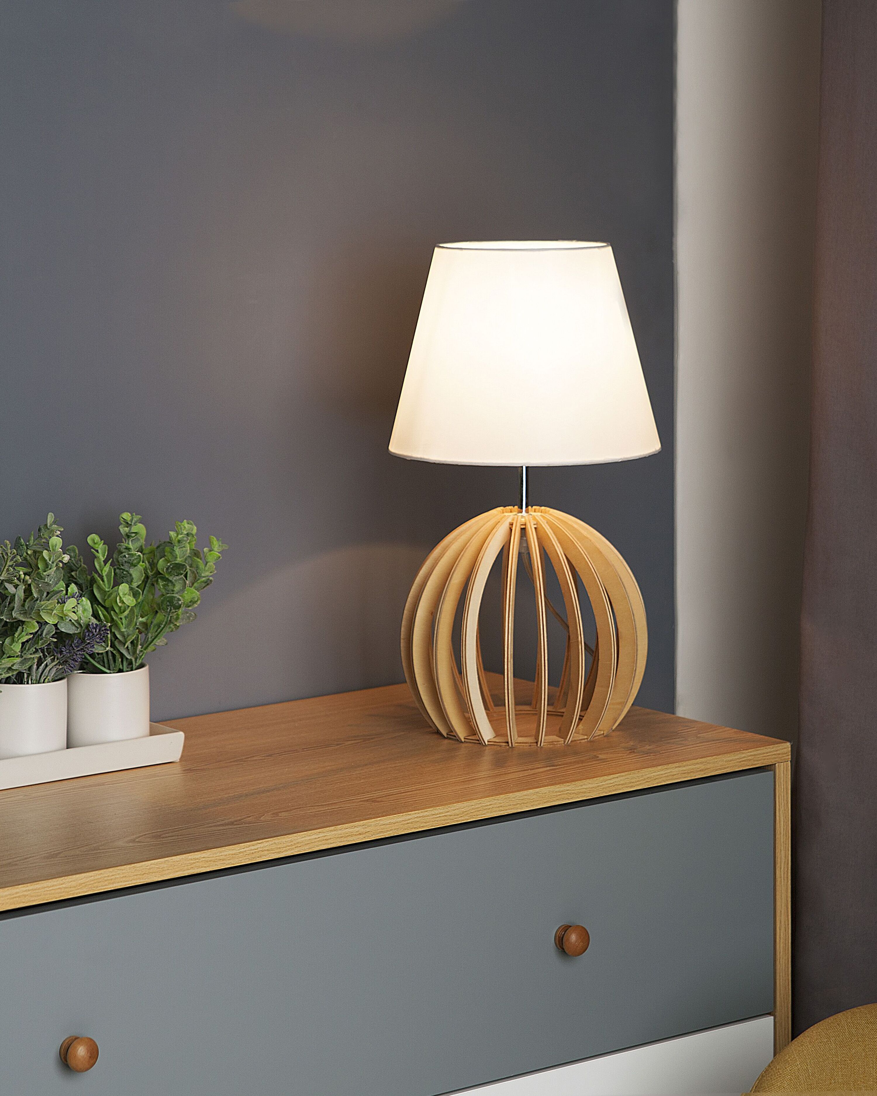 Table Lamp SAMO Brown/ White