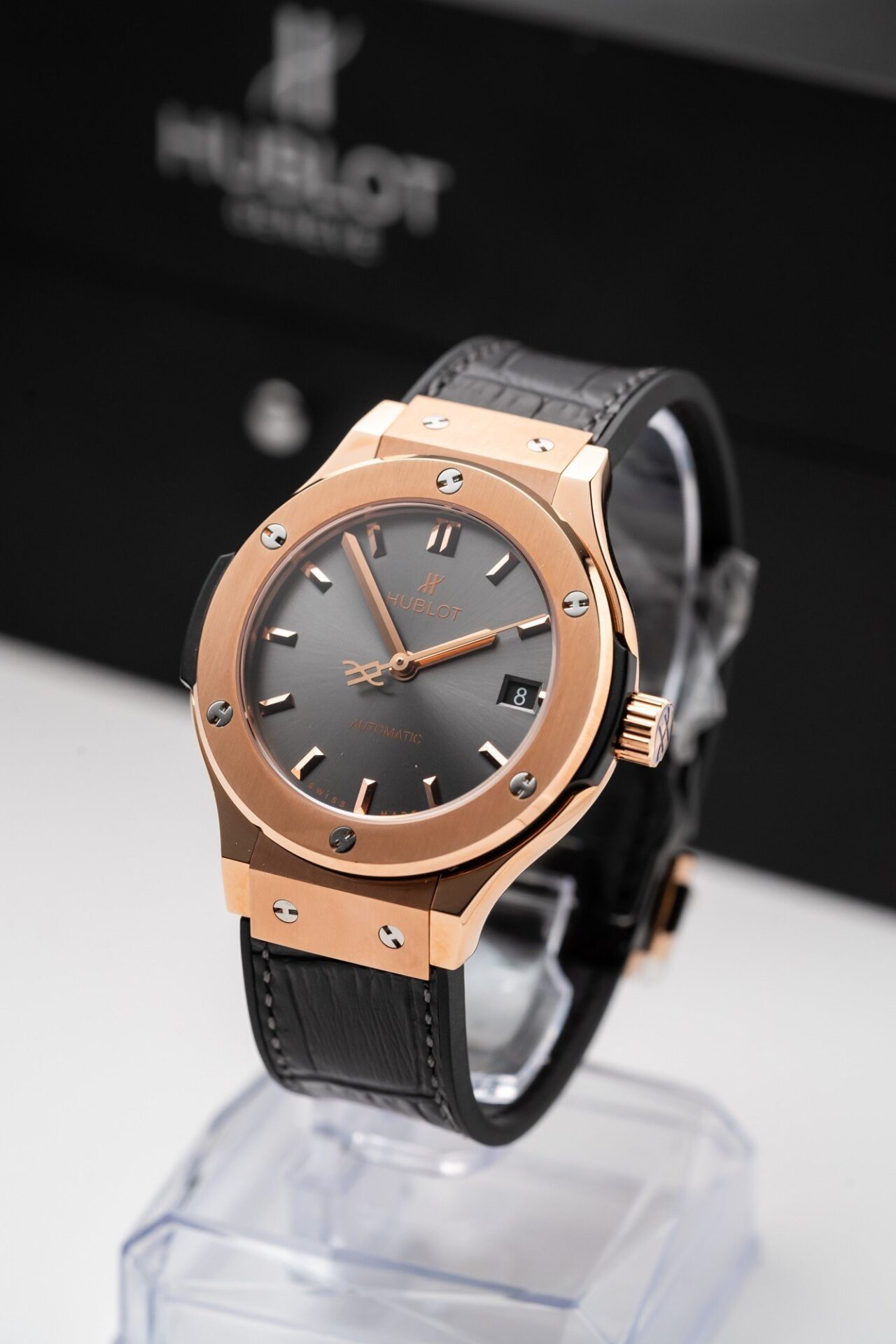 Hublot Classic Fusion King Gold Gray Dial Replica Watch JJF Factory 38mm - Top club