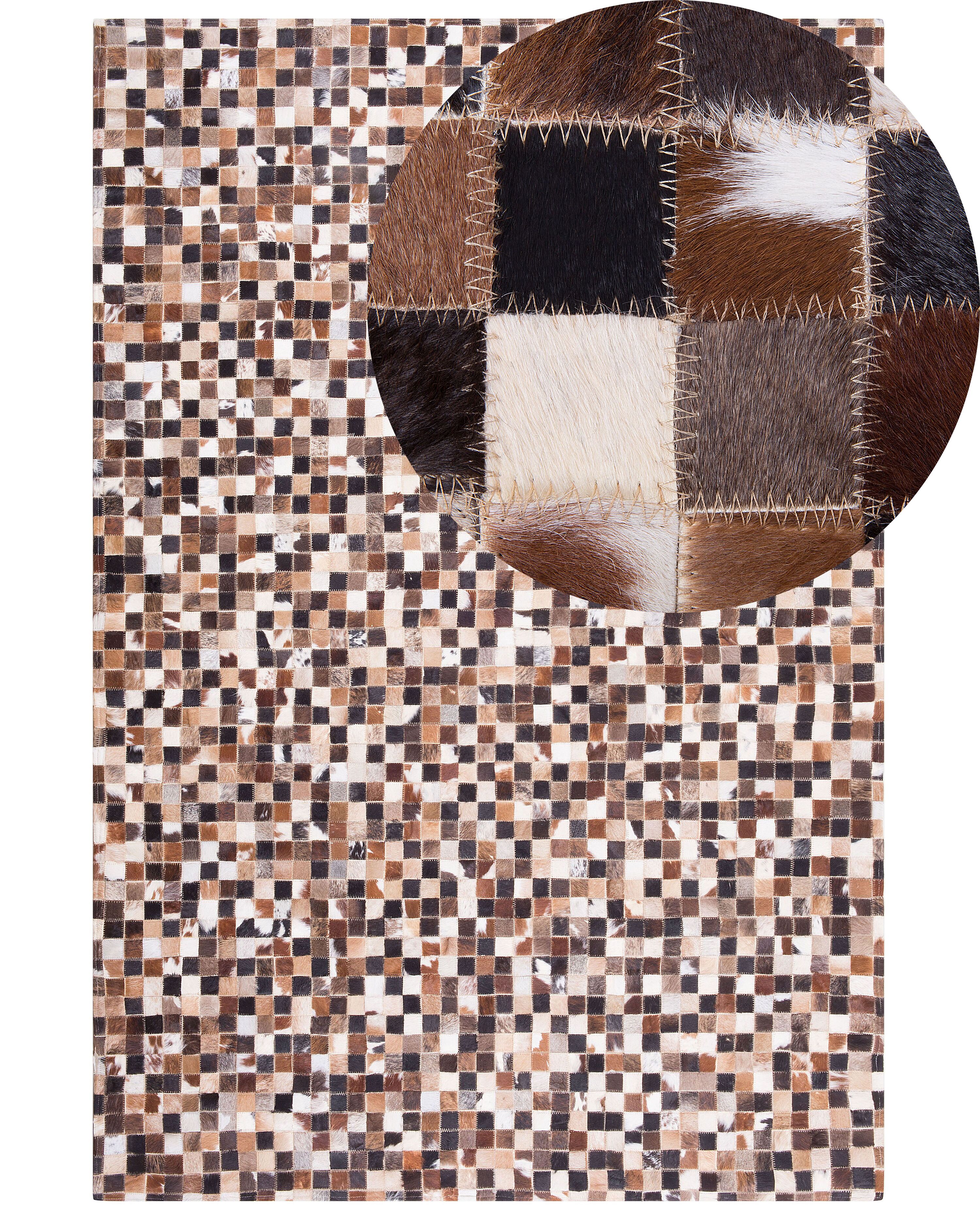 Rug KONYA Brown 160 x 230 cm Leather