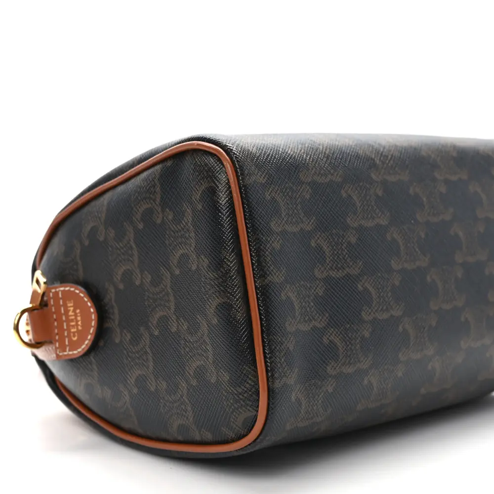 Superfake Celine Small Boston Bag – Triomphe Canvas & Calfskin1:1High-quality replica