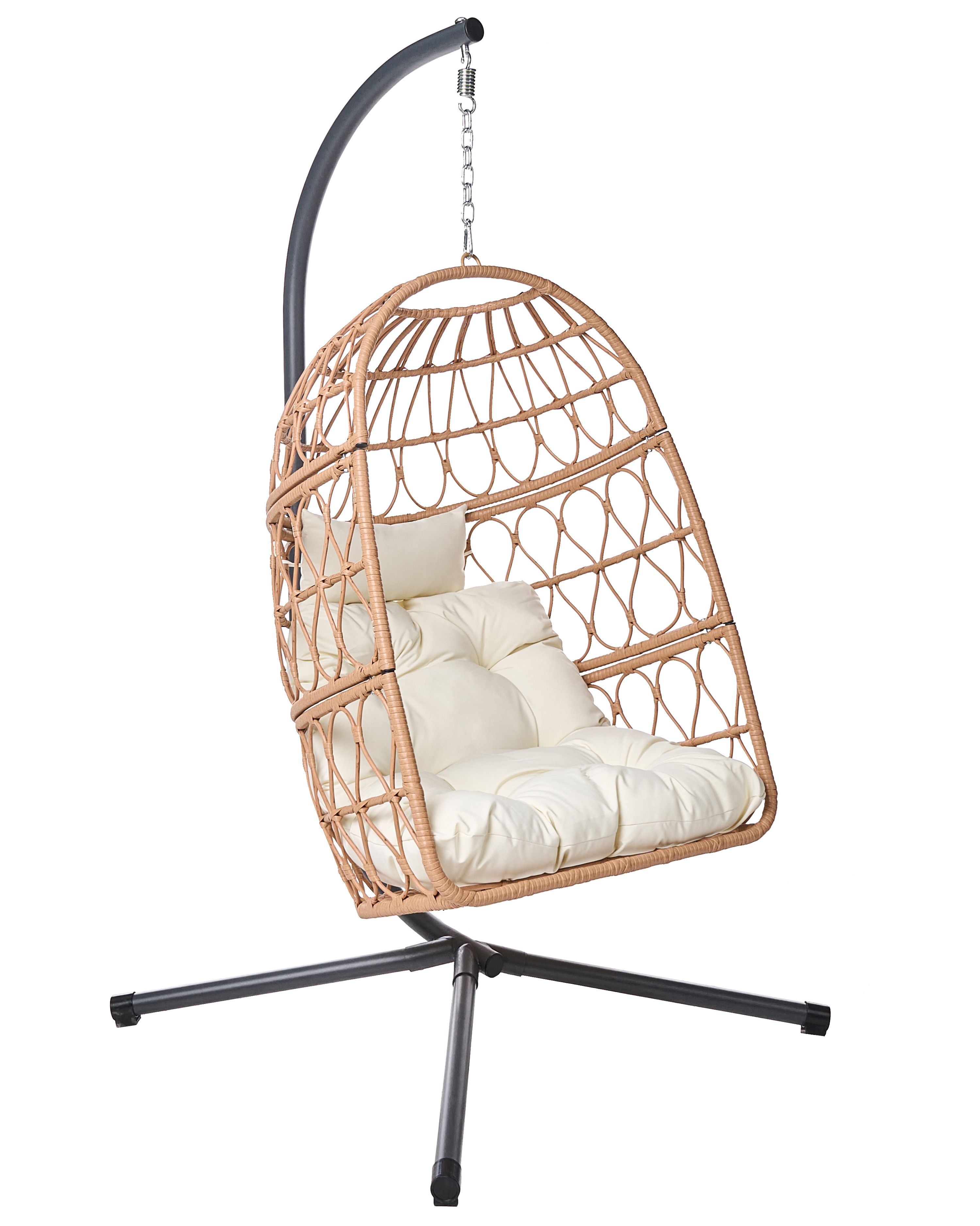 Hanging Chair with Stand MONTALCINO Metal Natural