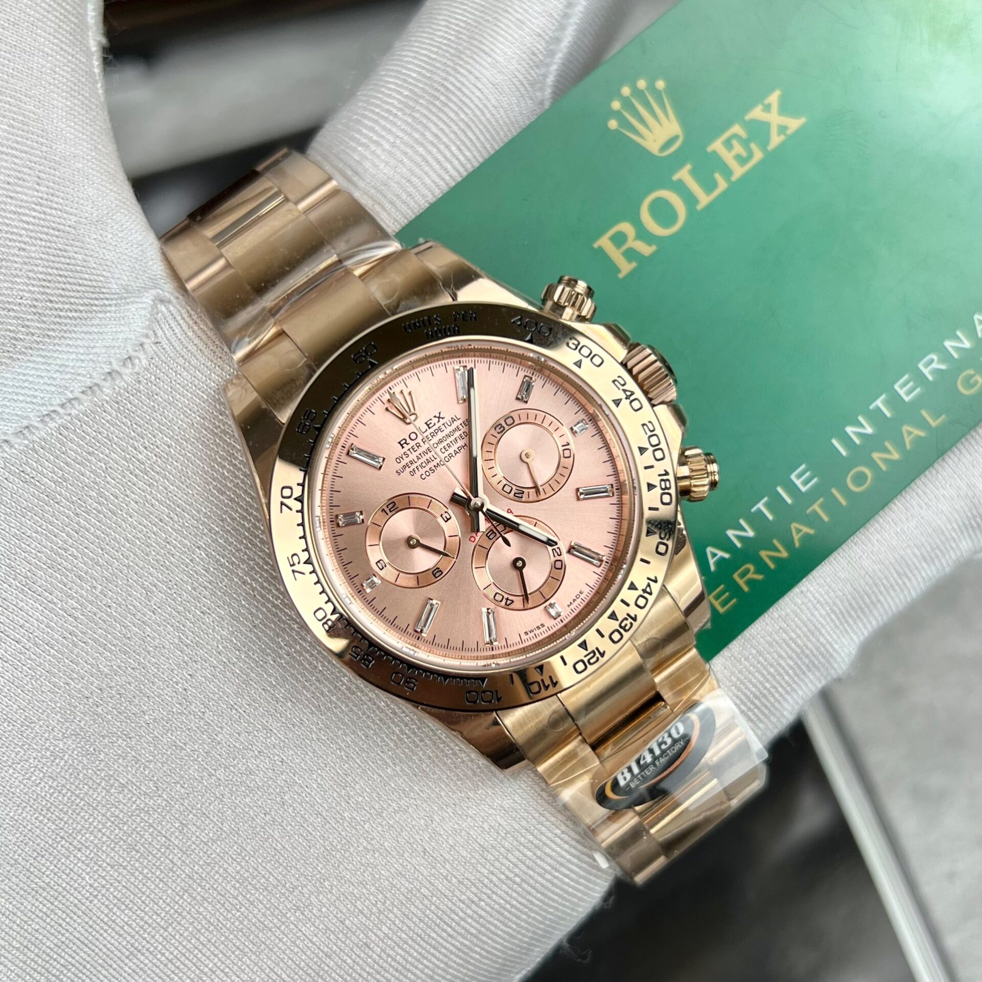 Rolex Replica Watches Daytona 116505 Pink Dial BT Factory 40mm - Elite Watch Atelier