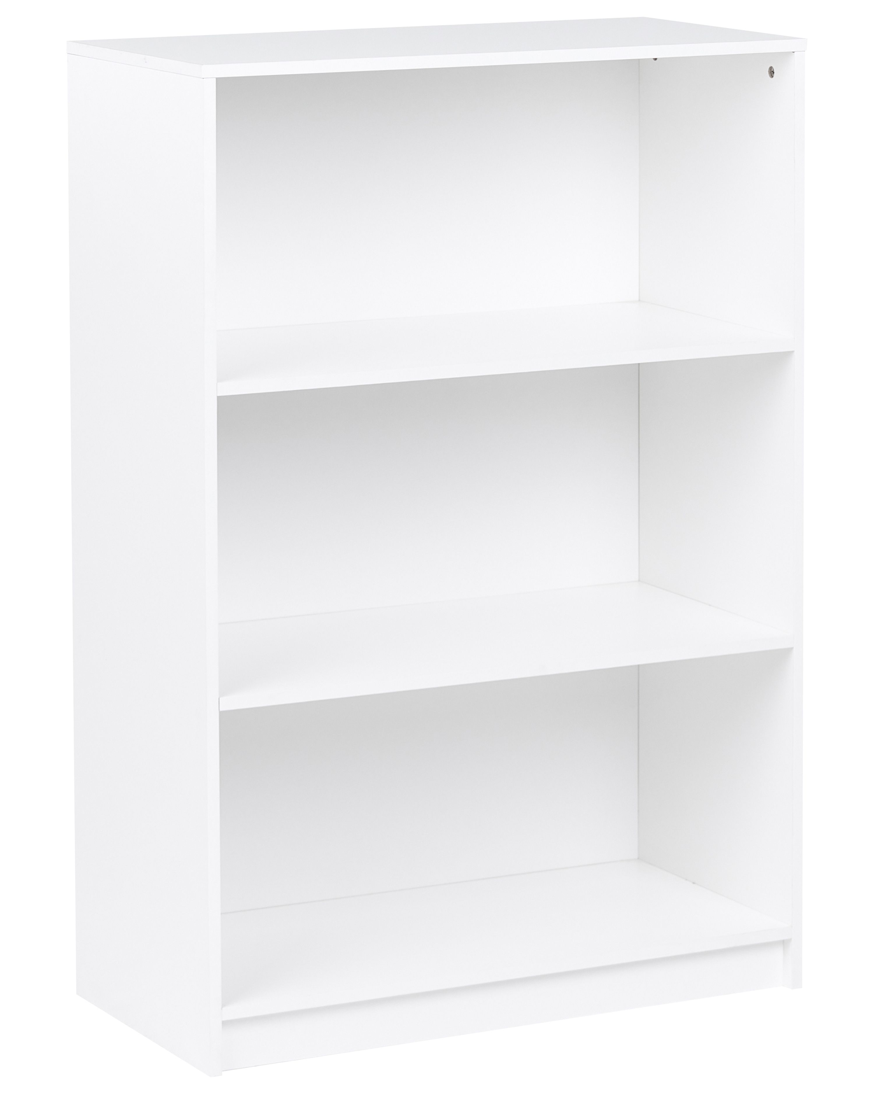 3 Tier Bookcase ZEHNA 117 cm White