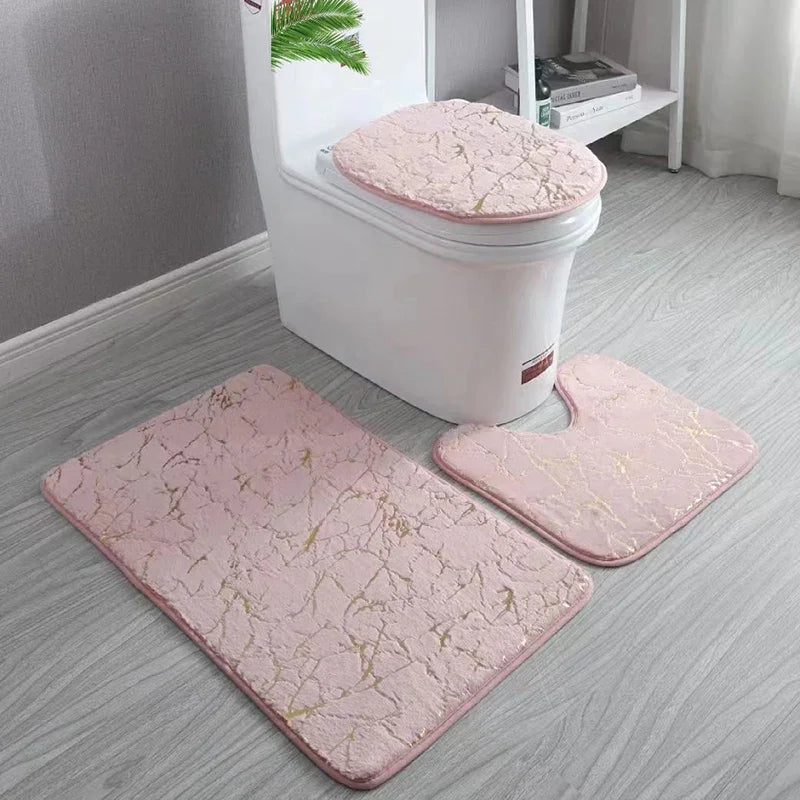 GoldEleganceMat | Anti-Slip Toiletmat Set