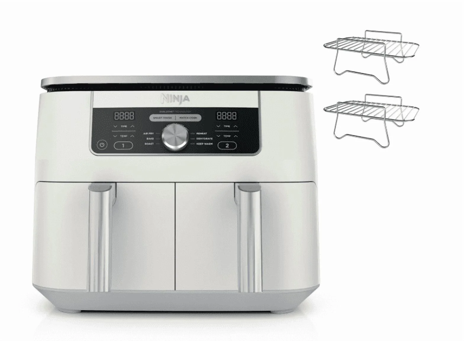 Ninja Foodi 6-in-1, 8 Quart 2-Basket Air Fryer with DualZone Technology -White - Image 2