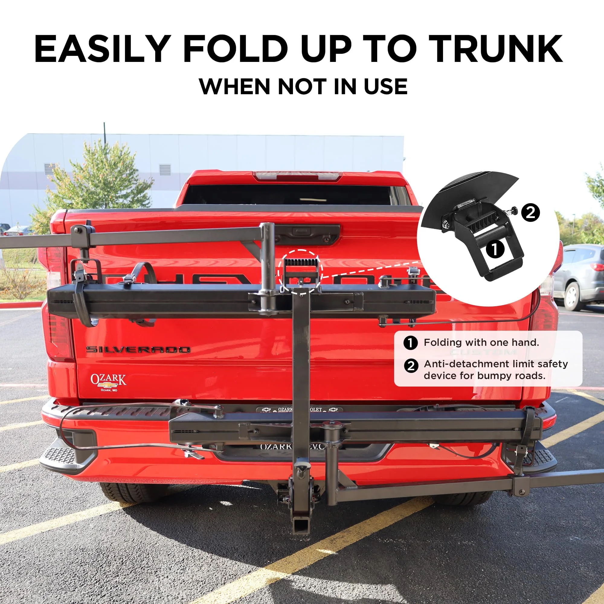 Young Electric Ebike Rack, 200lb Capacity, Alloy Steel Hitch Mount, Fits 5-Inch Fat Tire Bikes, 2-Inch Receiver - Image 57