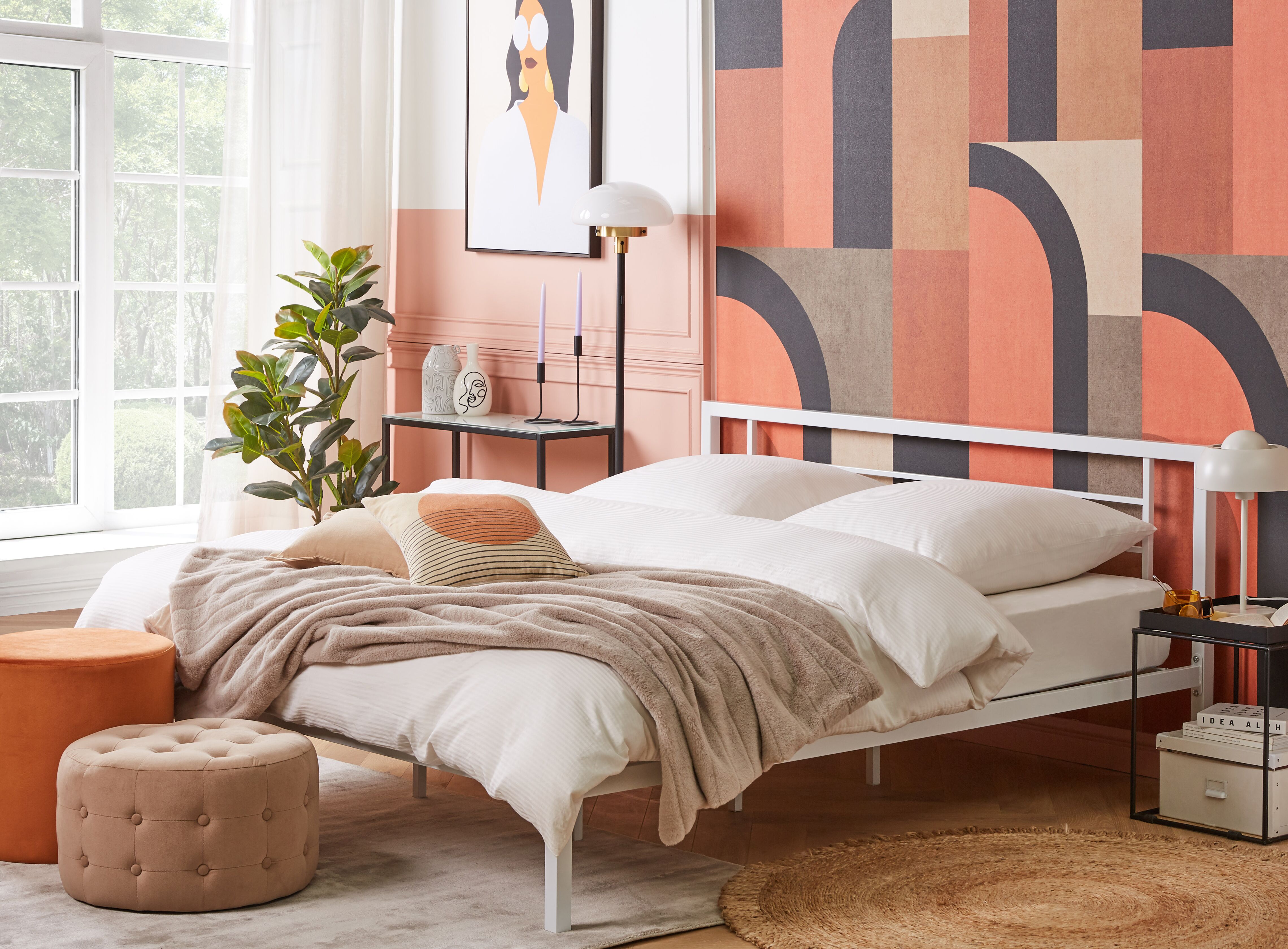 Bed Metal CUSSET 180 x 200 cm (EU Super King) White
