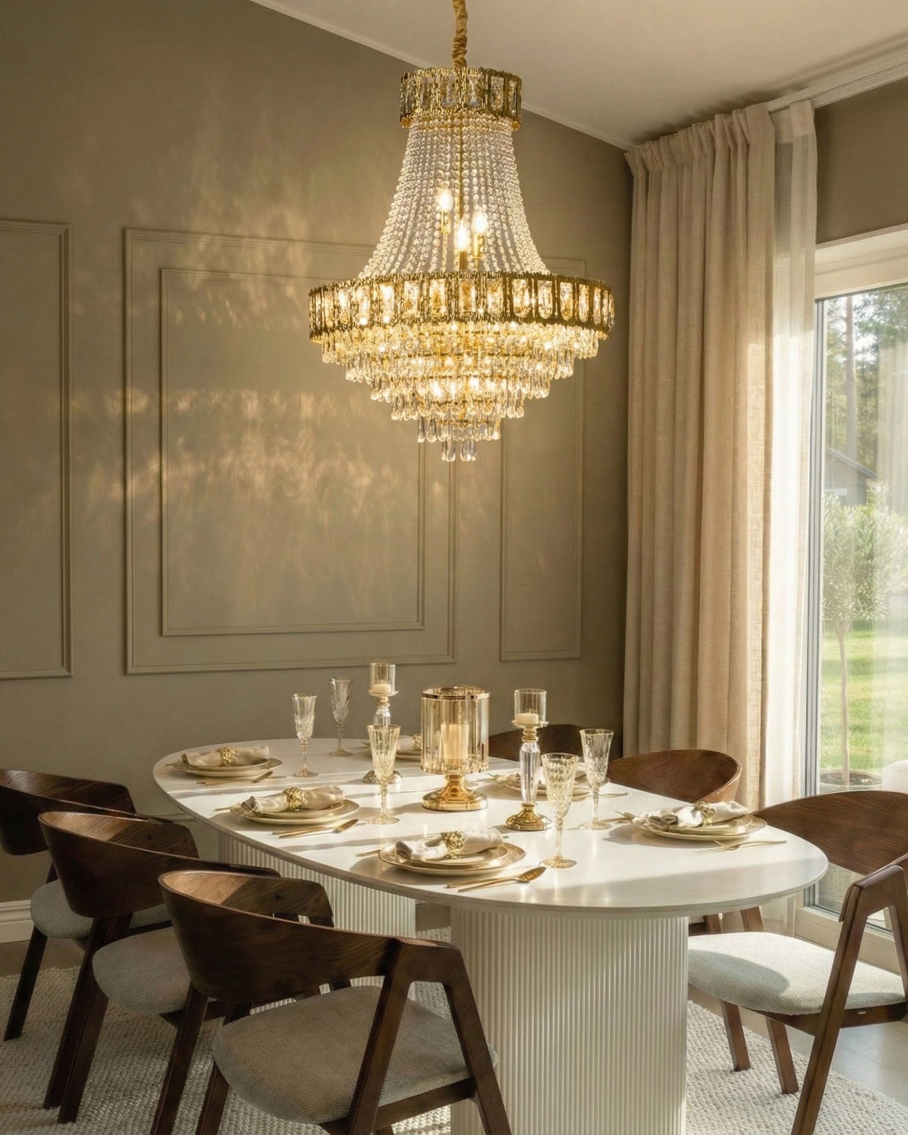 Chandelier MEKI Crystal Gold