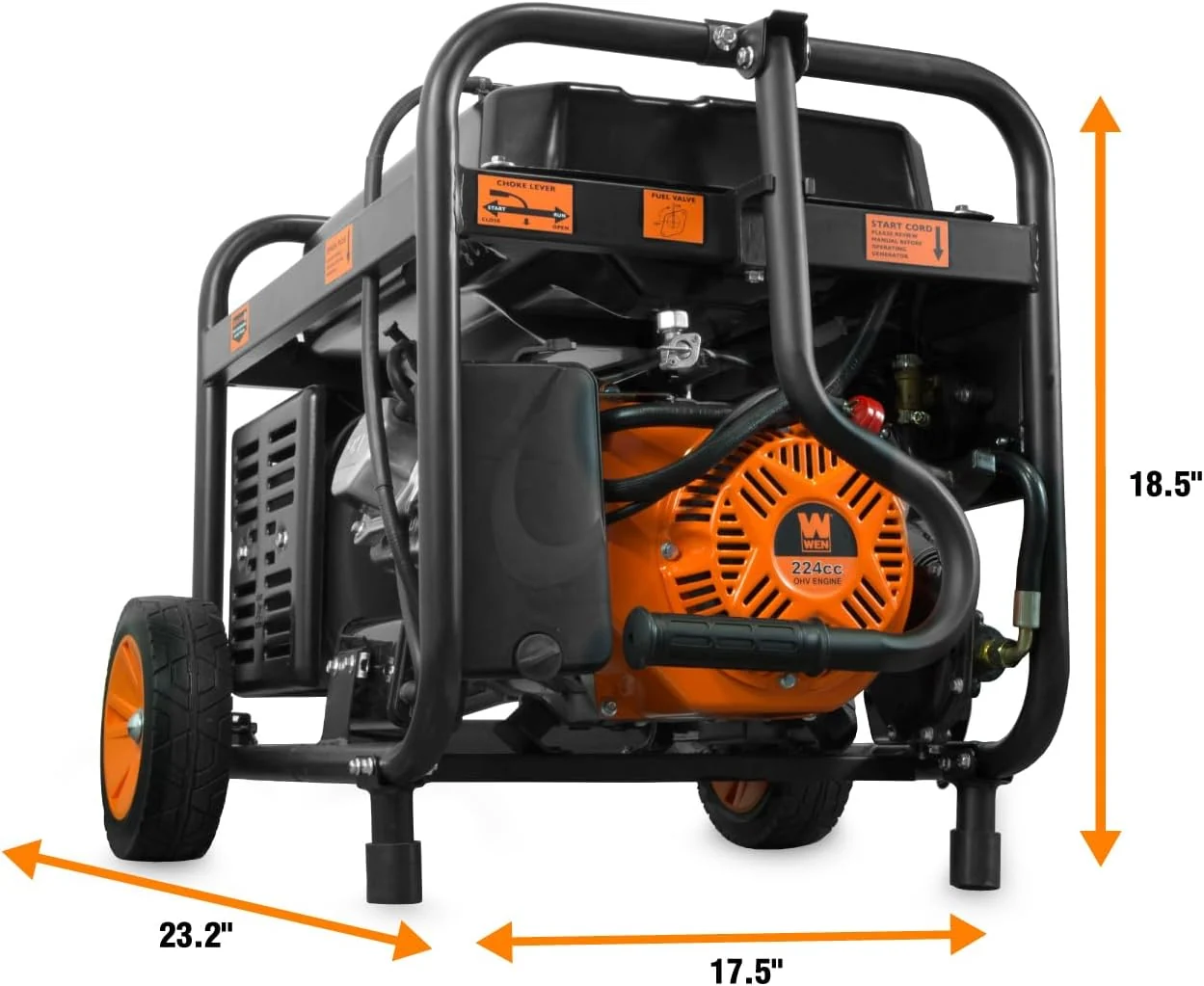 WEN Dual Fuel Portable Generator 4750-Watt 120V/240V With Wheel Kit And Electric Start - DF475T - Image 3 WEN Dual Fuel Portable Generator 4750-Watt 120V/240V With Wheel Kit And Electric Start - DF475T - Image 3