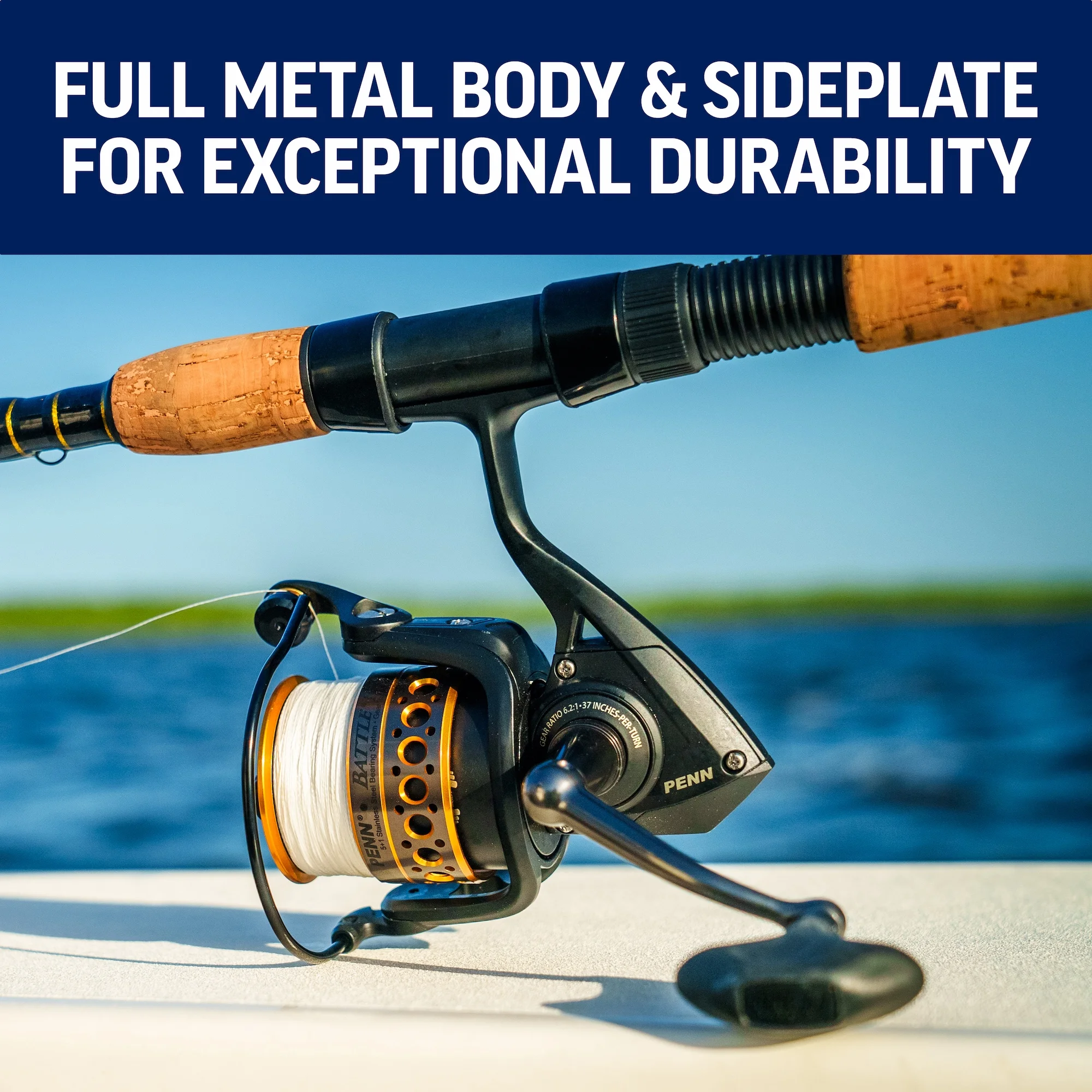 PENN Battle? II Spinning Reel, 5000 Size Fishing Reel - Image 4