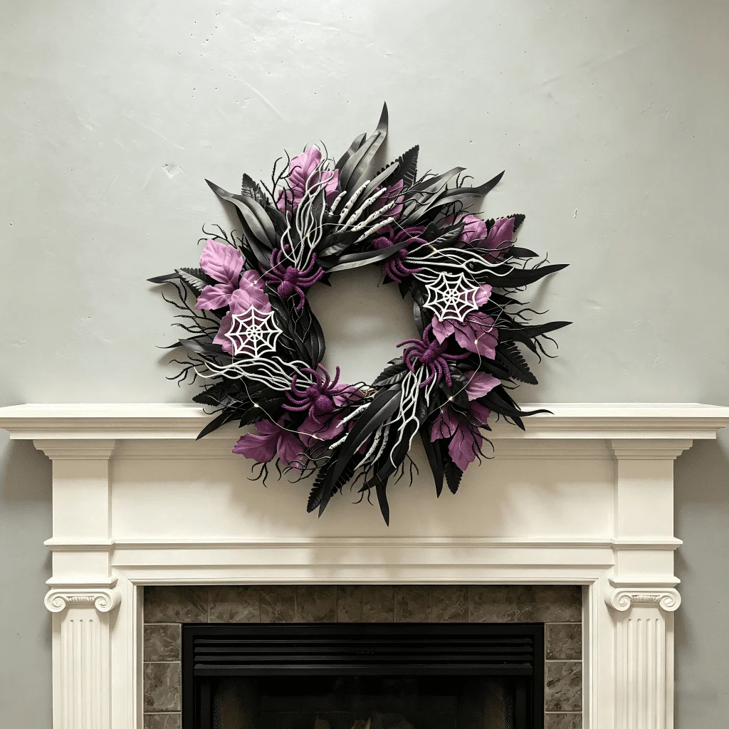 Myecovie Halloween Wreaths for Front Door Halloween Indoor Decoration 21.6" Halloween Black Wreaths for Windows Wall Decor - Image 8 Myecovie Halloween Wreaths for Front Door Halloween Indoor Decoration 21.6" Halloween Black Wreaths for Windows Wall Decor - Image 8