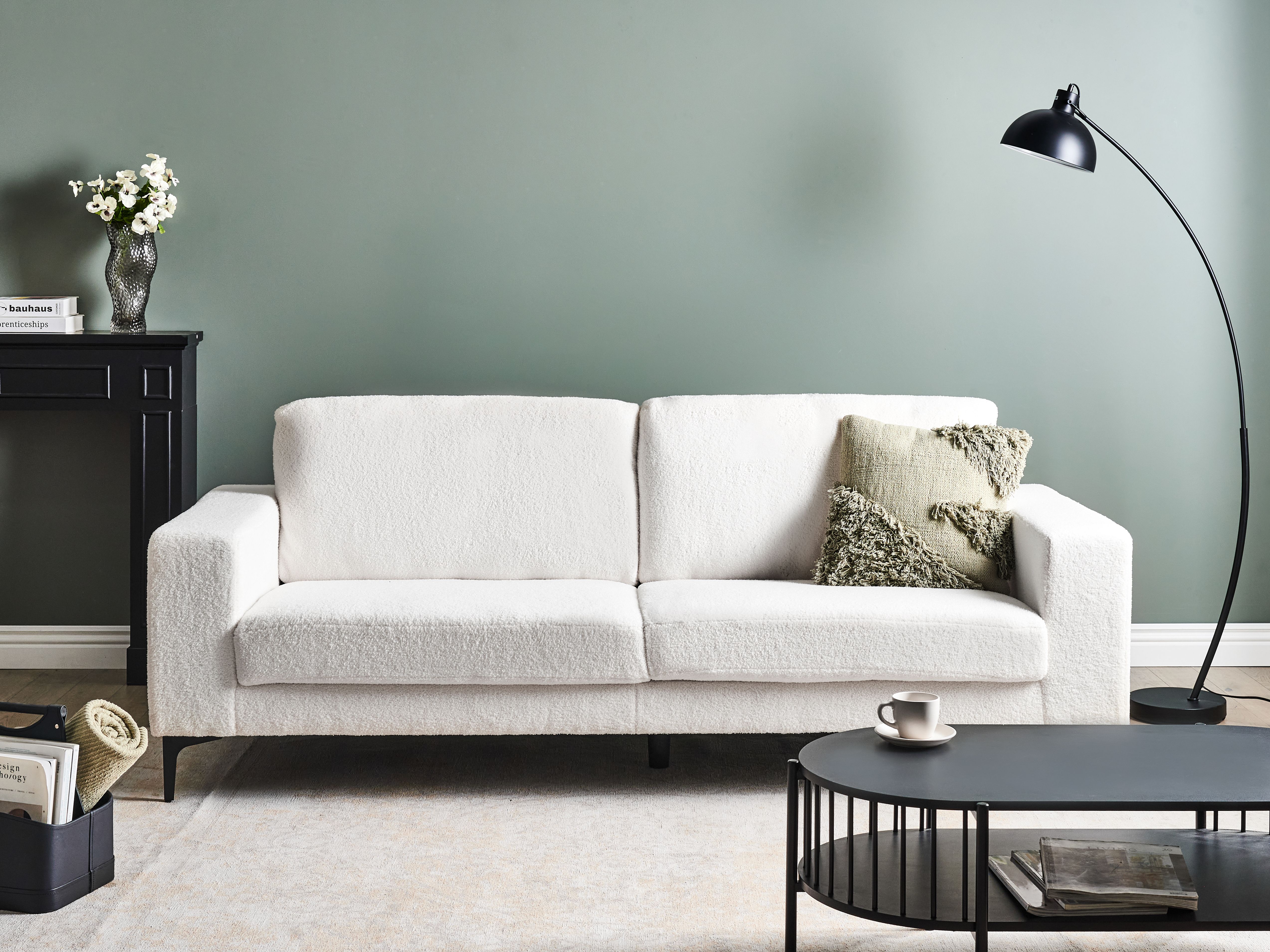 Sofa 3 Seater VADSTENA Boucle Off-White