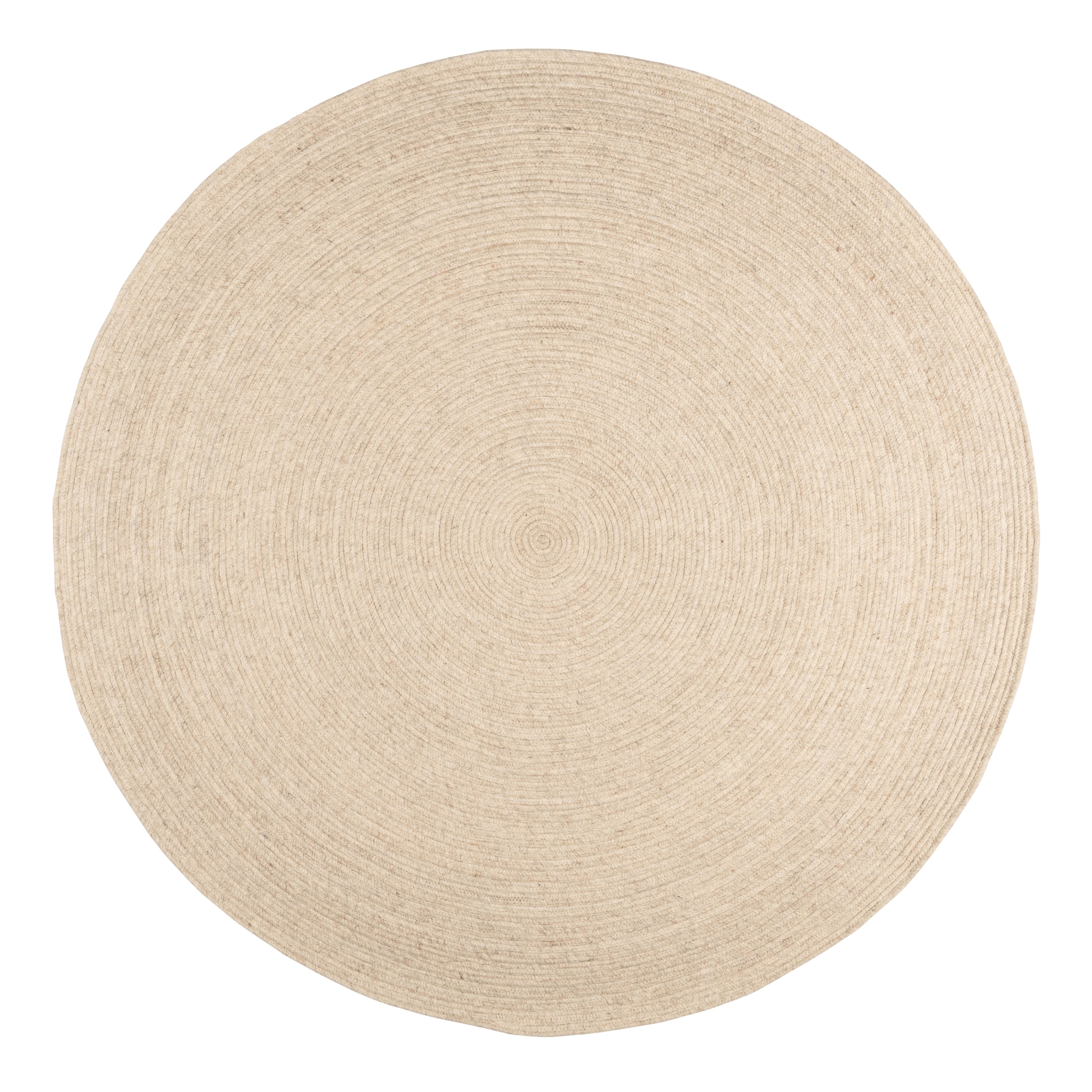 Blokker Dots Wollen Vloerkleed Ø 240 cm - Beige