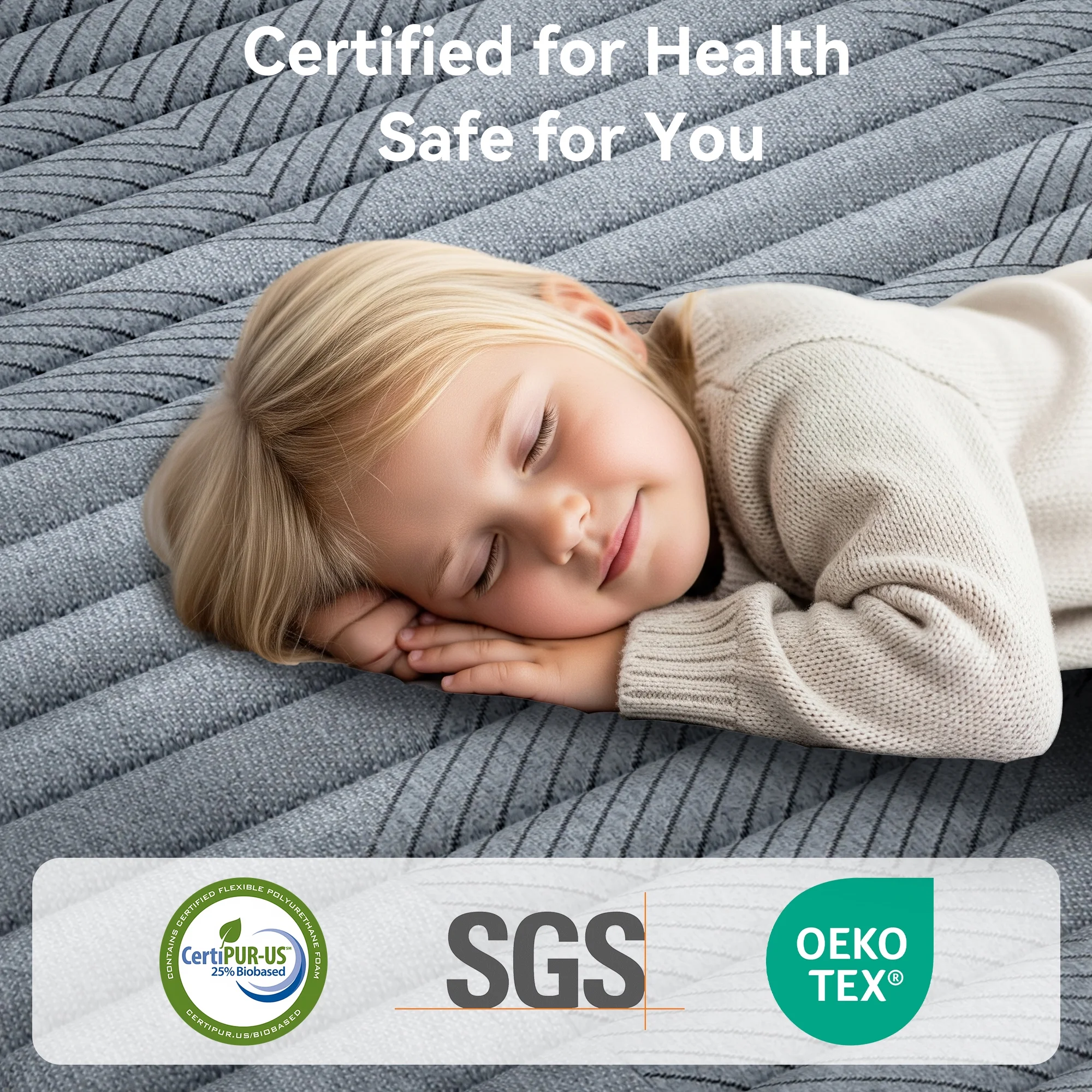 LIBORIA Queen Mattress, 10 inch Cooling Gel Memory Foam, Pocket Spring Hybrid Mattress in a Box, Pressure Relief, CertiPUR-US Certified - Image 7