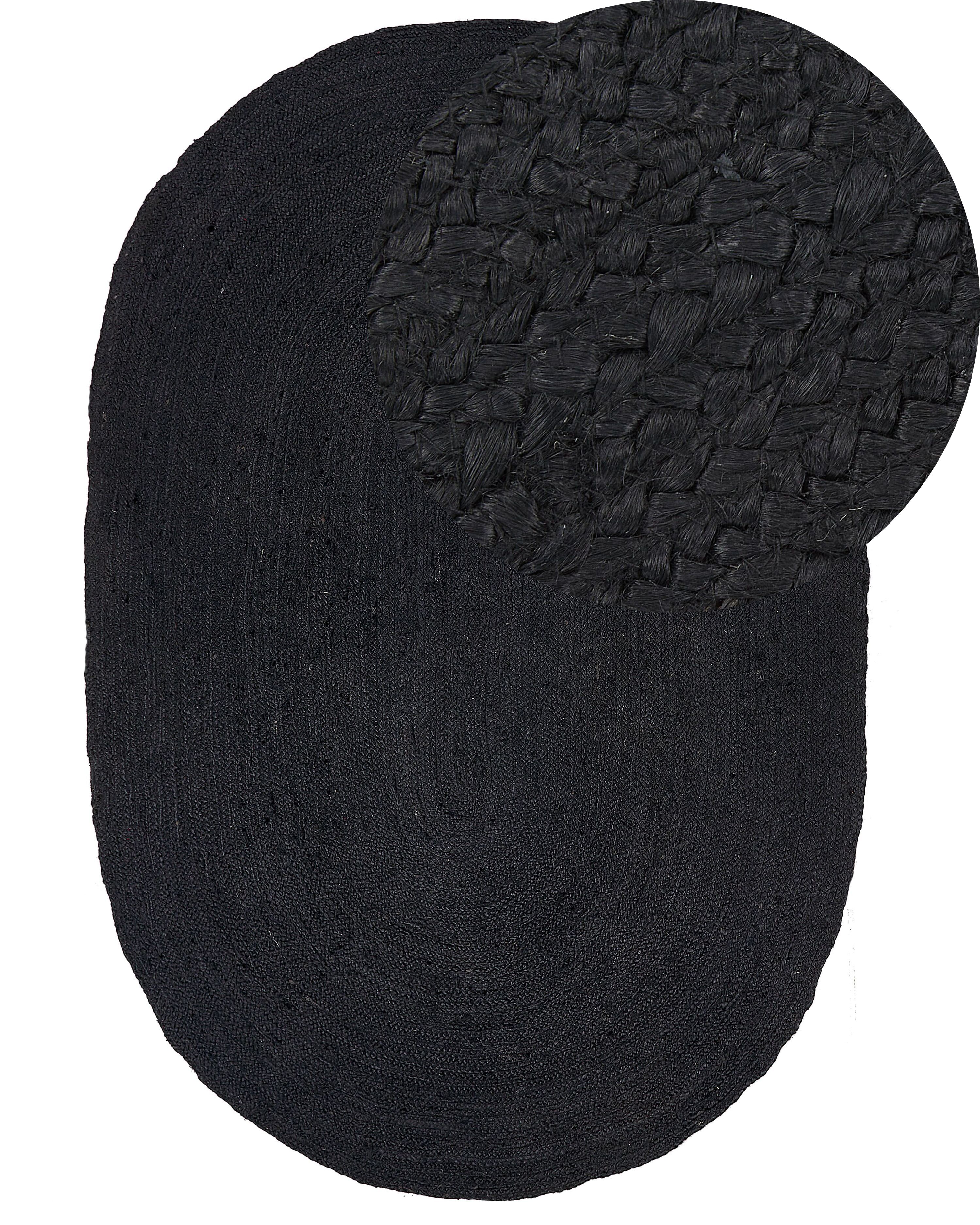 Rug DEMIRCI Black 160 x 230 cm Jute