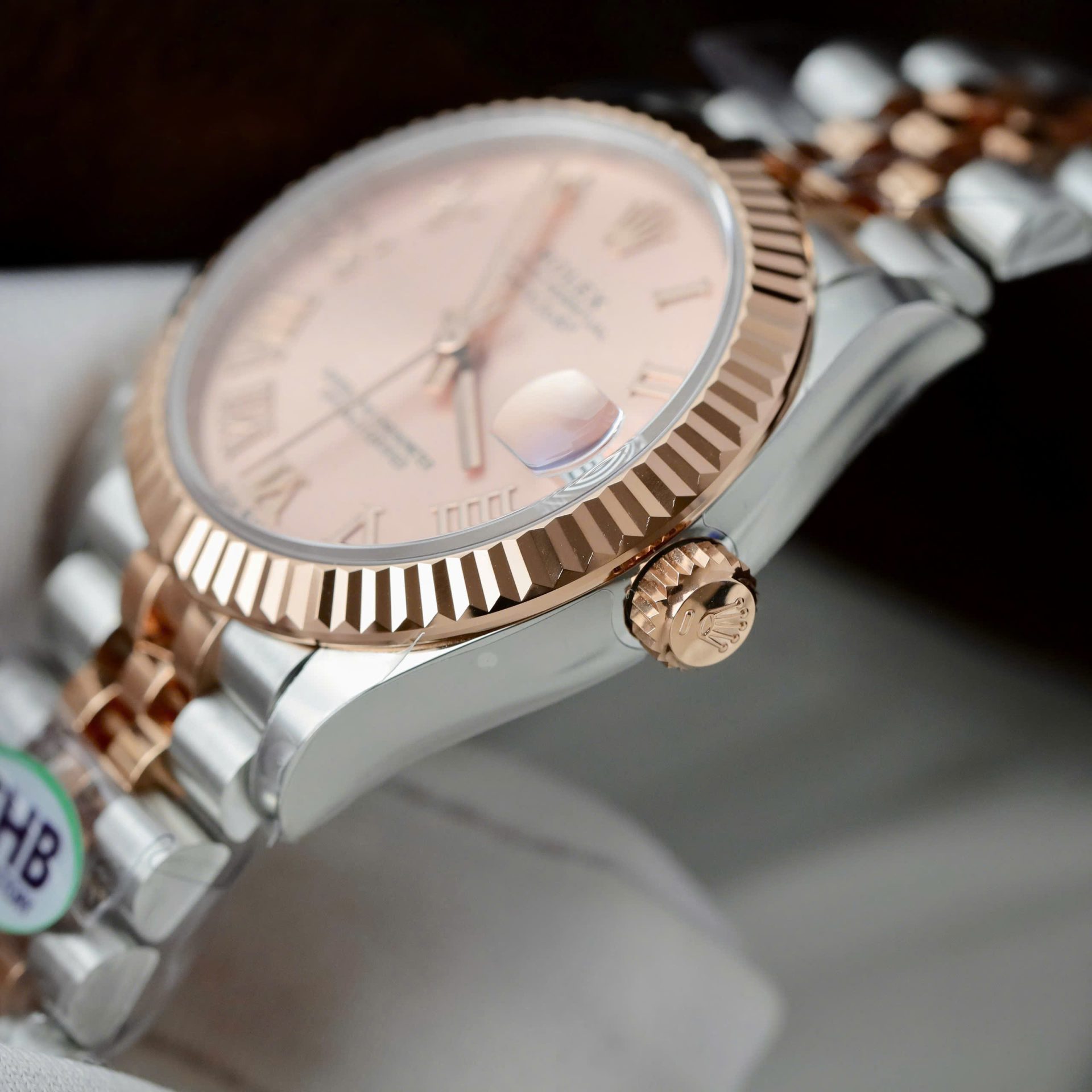 Rolex DateJust Luxury Fake Watches Pink Dial THB Factory 31mm - Top club