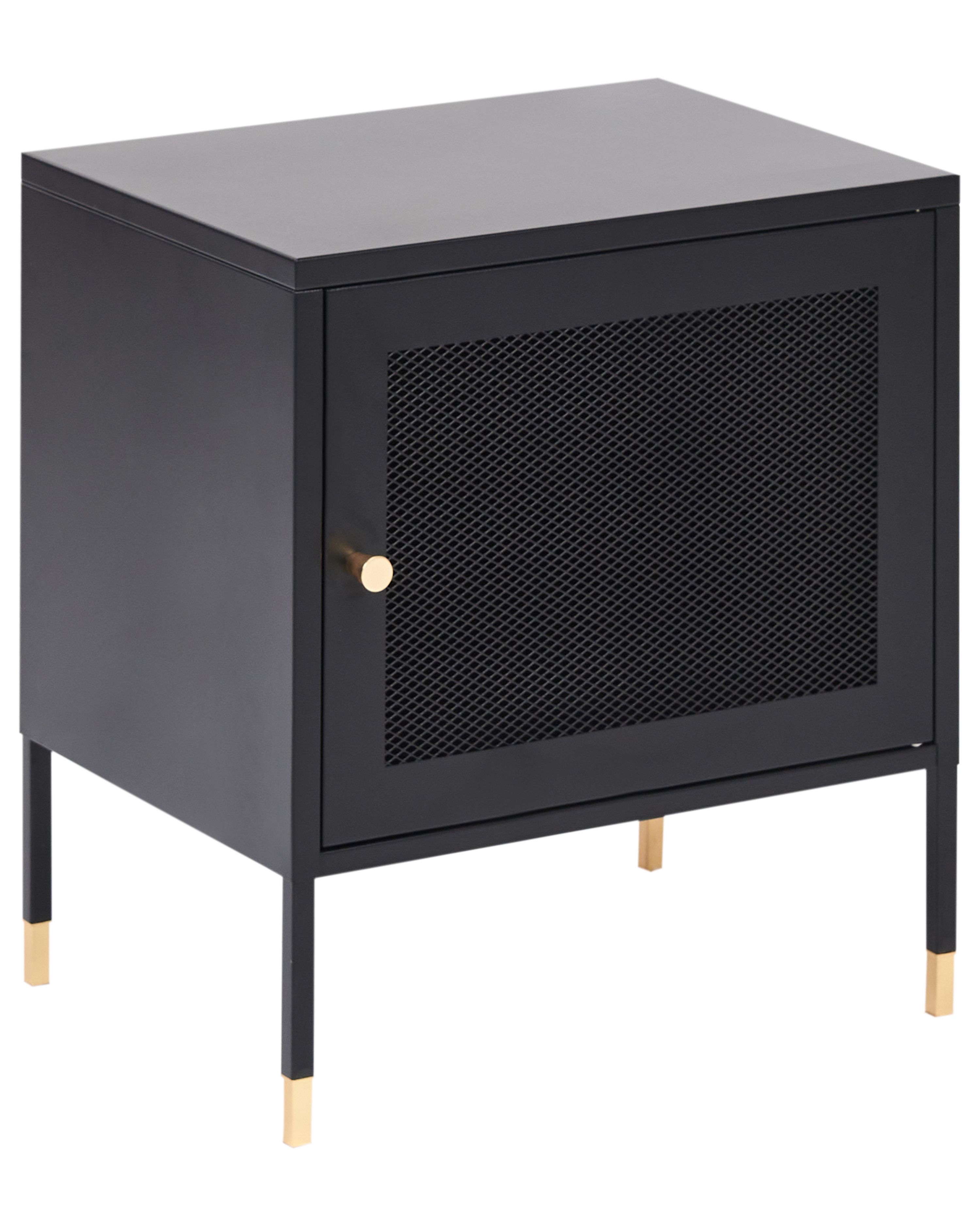 Bedside Table OSSETT Metal Black