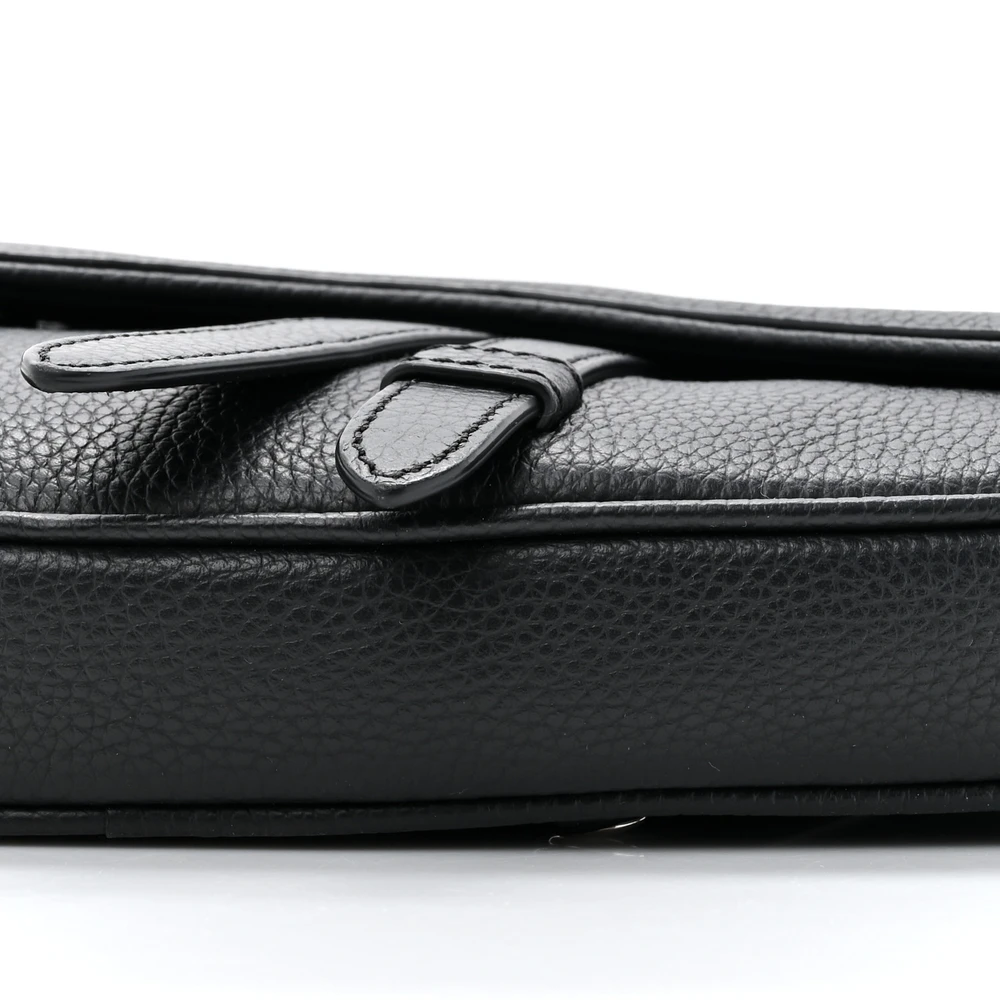 Black Grained Leather Dior Saddle Bag – Mirror Quality Replica1:1High-quality replica