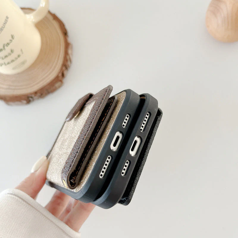 Coach iPhone Case With Wallet And Crossbody Strap Black -XK240402 - Wholesale & Influencer