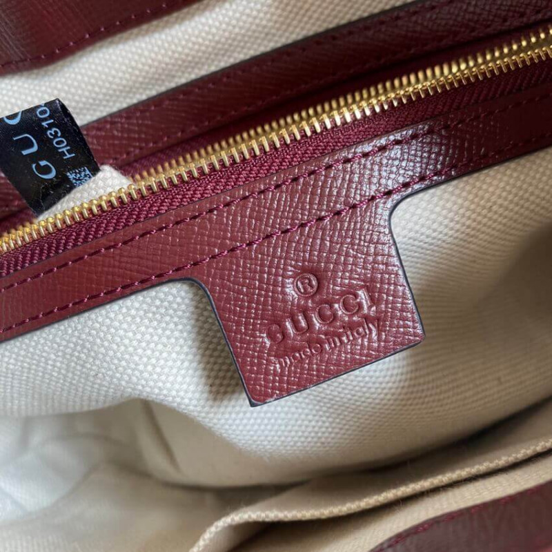 Replica Gucci Jackie 1961 Small Shoulder Bag 636706 In Burgundy Gg Canvas1:1High-quality replica