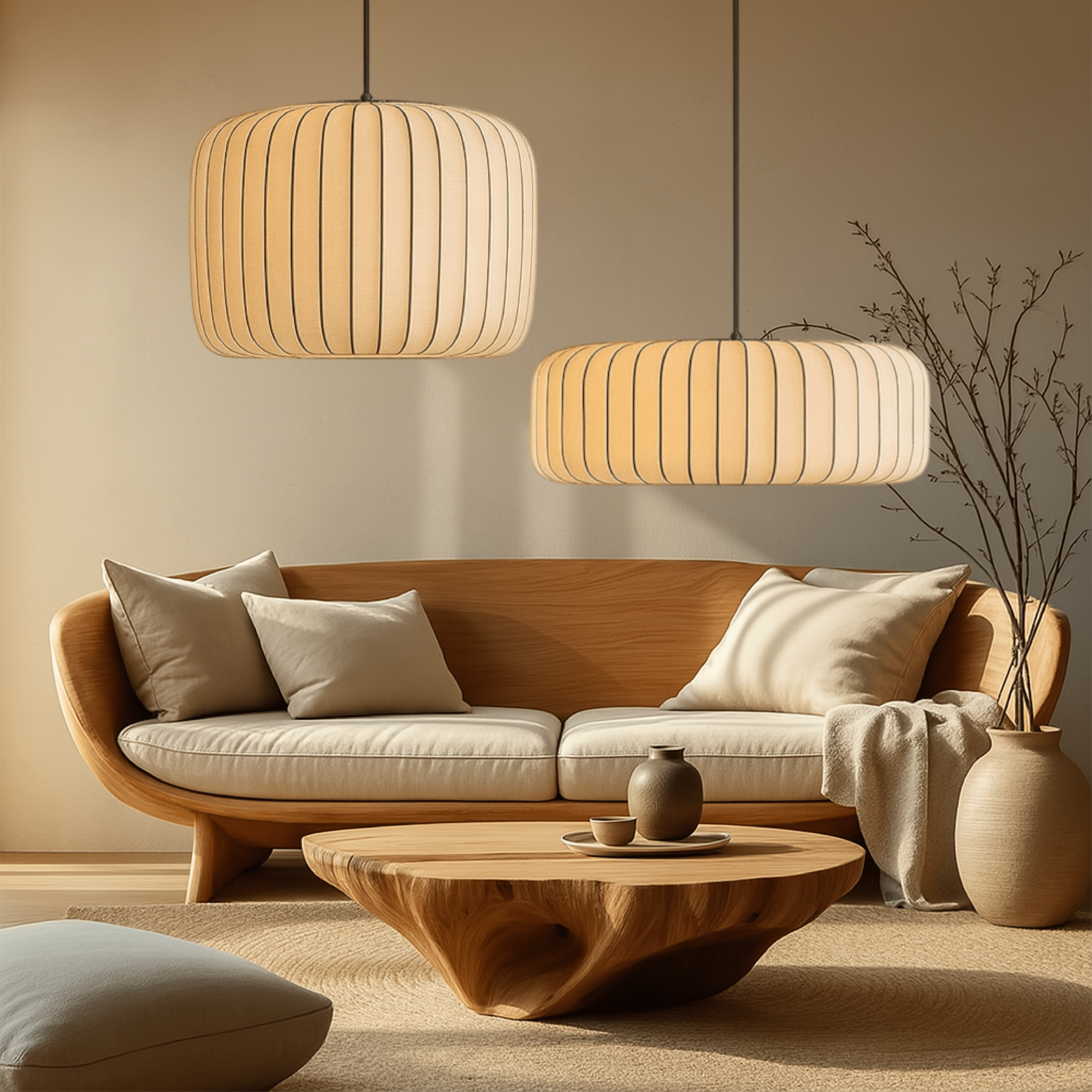 Moderne Zijden Hanglamp met Verstelbare Hoogte voor Eettafel en Woonkamer – Warm LED Licht en Luxe Design